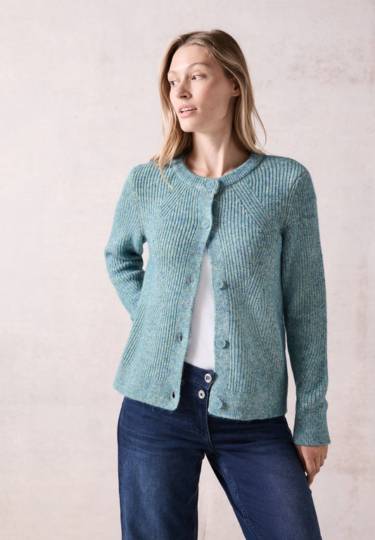 CECIL Grobstrick- Cardigan - Farbe: aqua melange