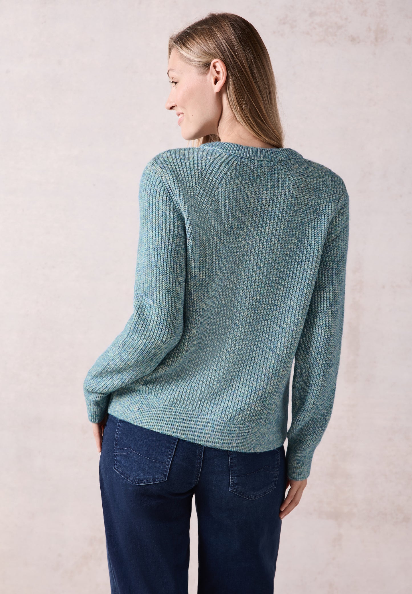 CECIL Grobstrick- Cardigan - Farbe: aqua melange