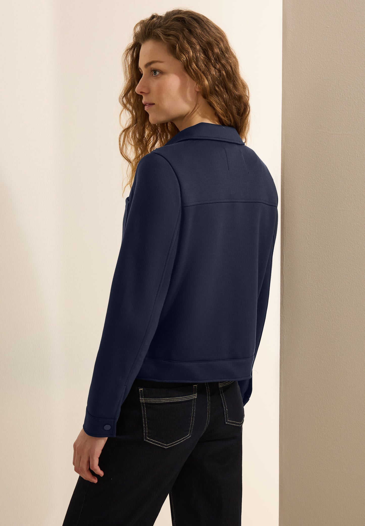 CECIL Kurze Sweatjacke - Farbe: universal blue