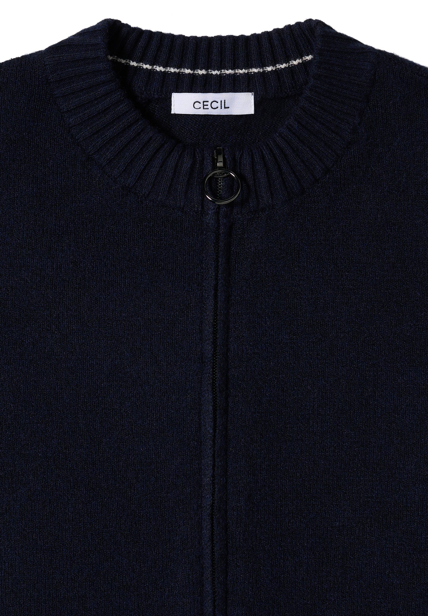 CECIL Cosy Cardigan mit Zipper - Farbe: blau