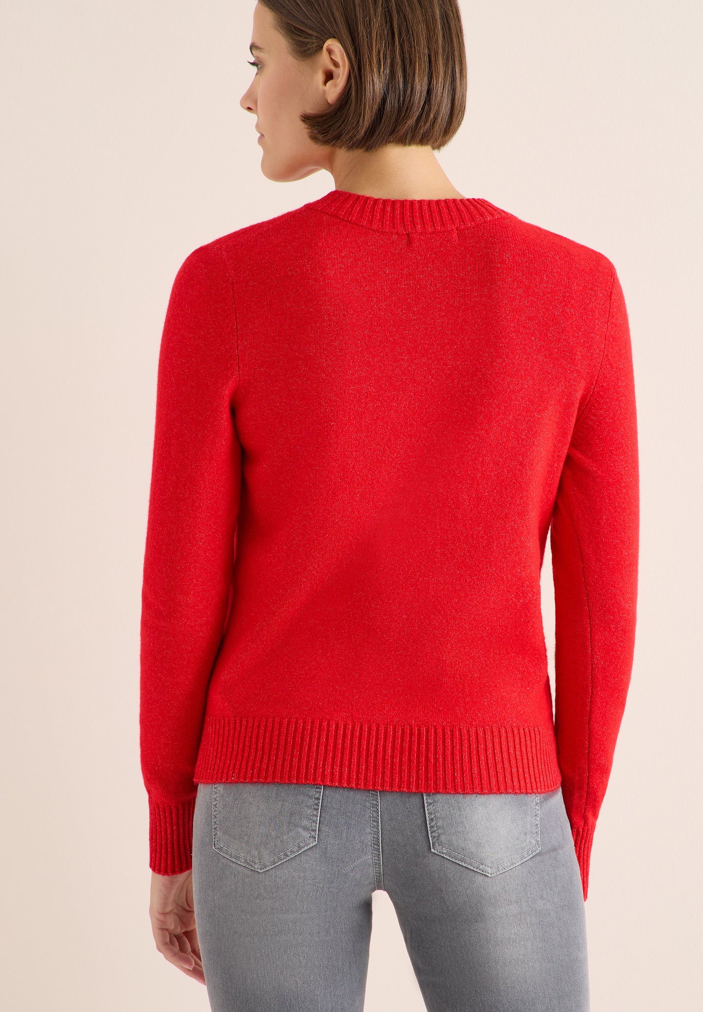 CECIL Cosy Cardigan mit Zipper - Farbe: fiery red melange