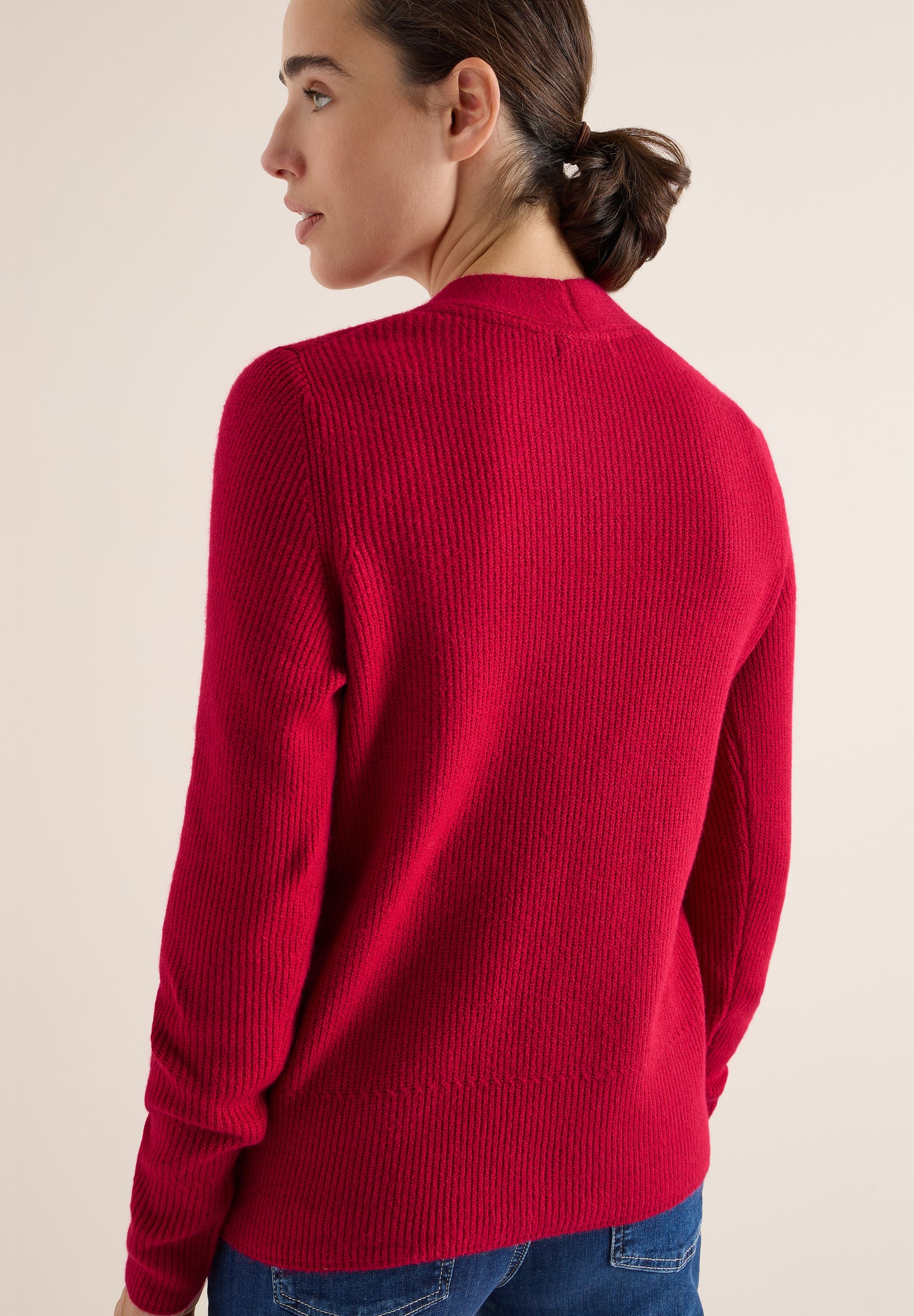 CECIL Cardigan mit Strukturdetail - Farbe: beaujolais red