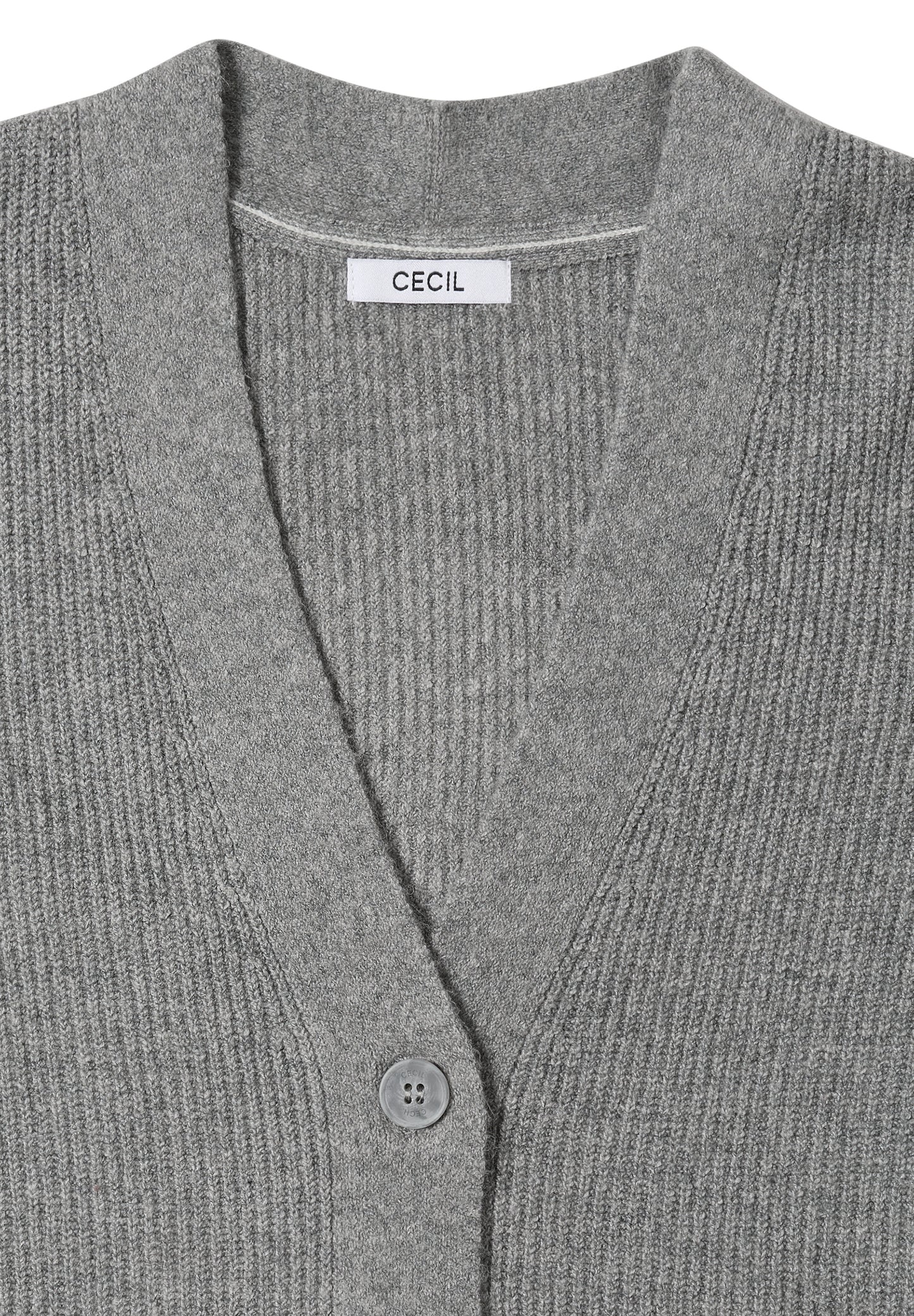 CECIL Cardigan mit Strukturdetail - Farbe: sporty grey melange