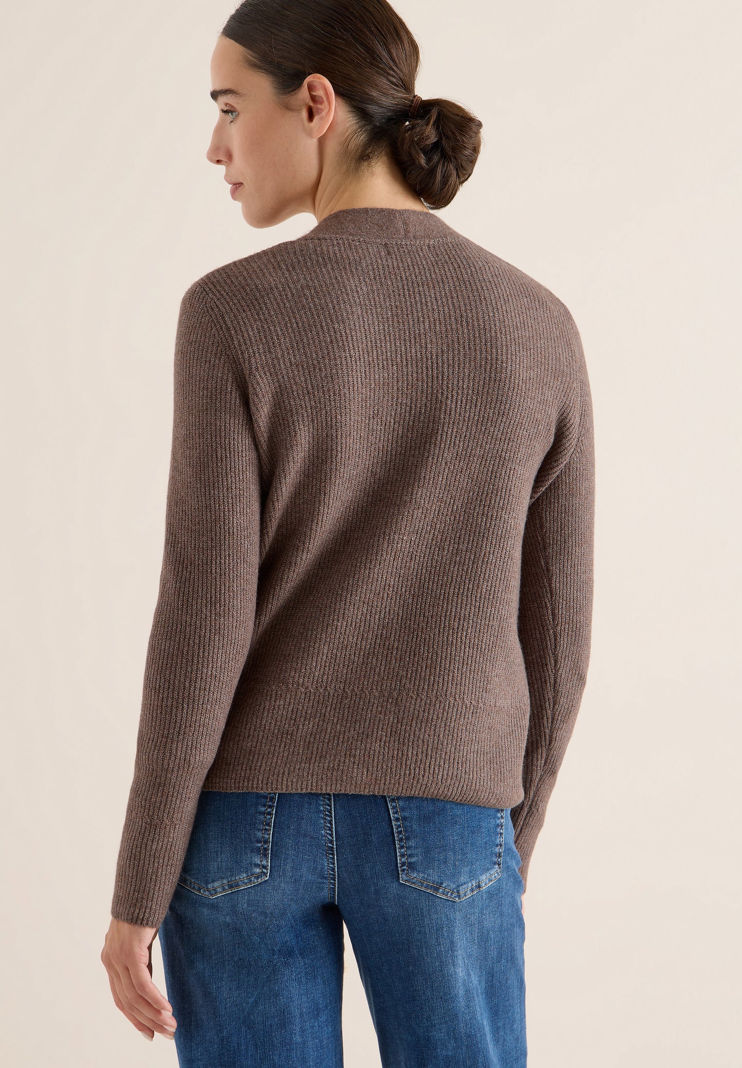 CECIL Cardigan mit Strukturdetail - Farbe: mushroom taupe melange