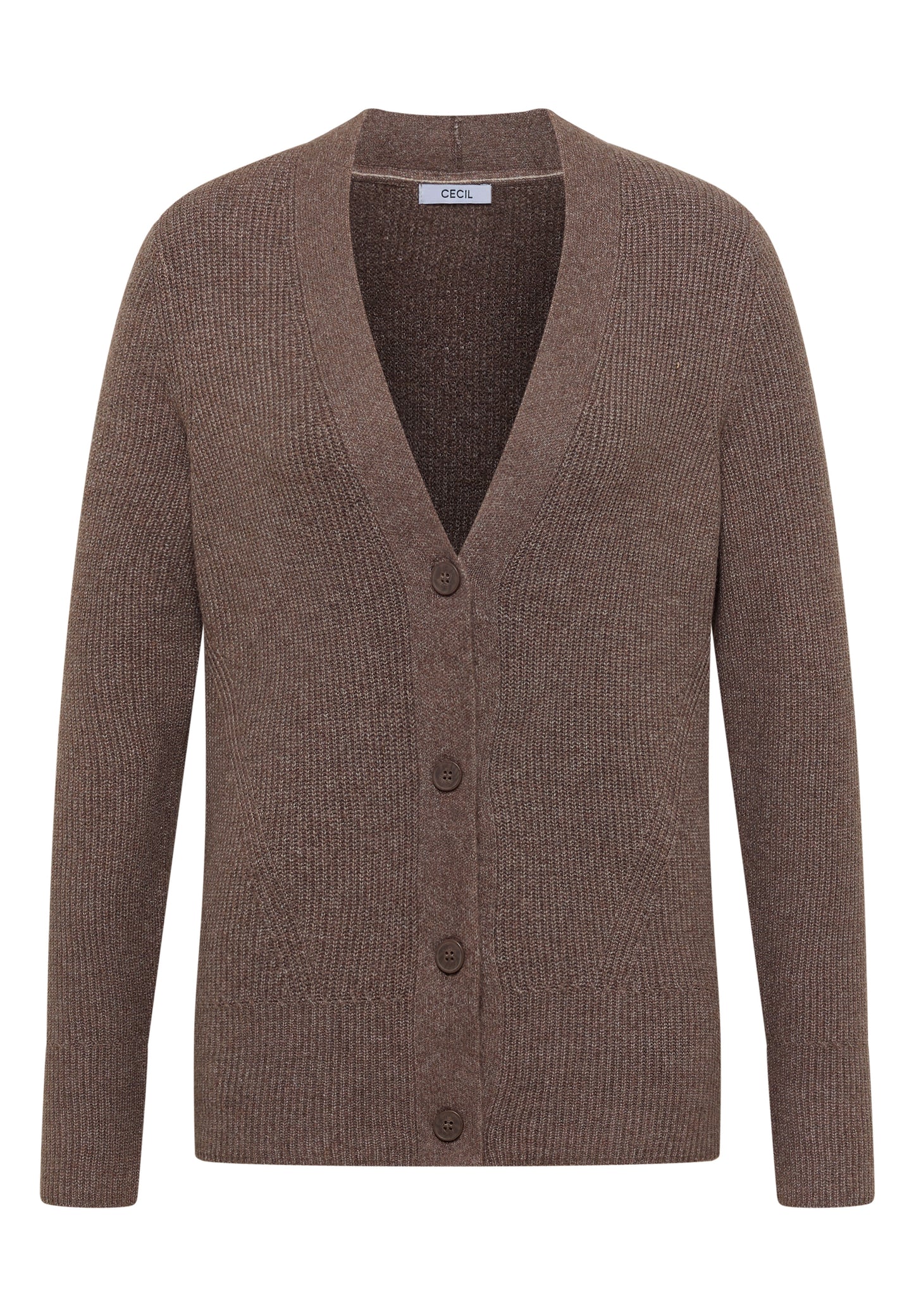 CECIL Cardigan mit Strukturdetail - Farbe: mushroom taupe melange
