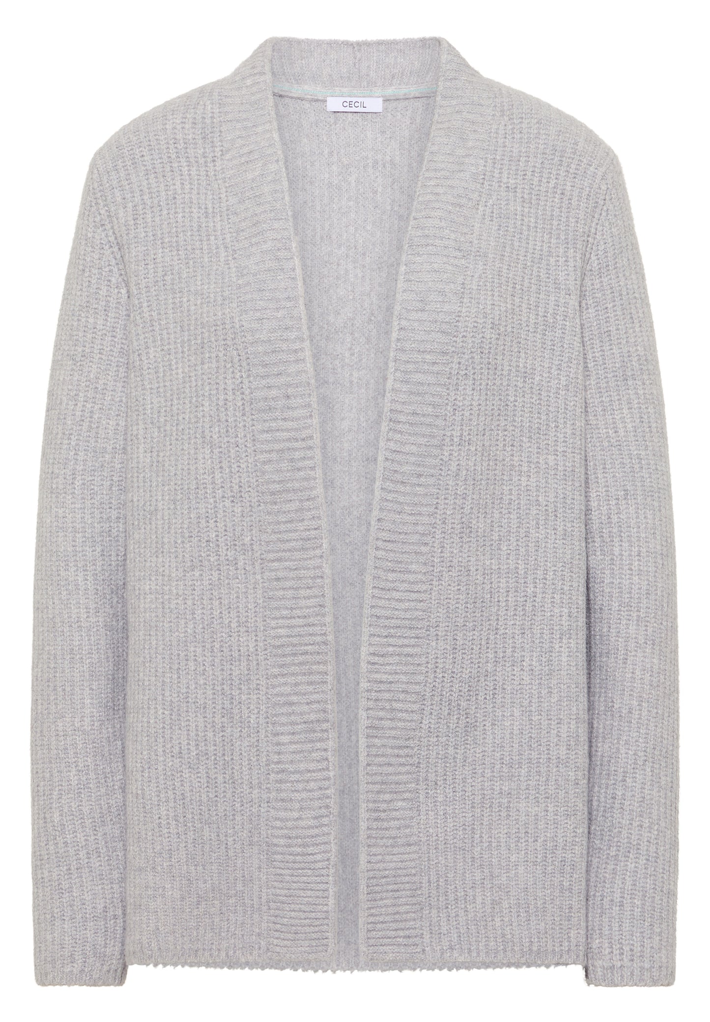 CECIL Offener Cosy Cardigan - Farbe: luna grey melange