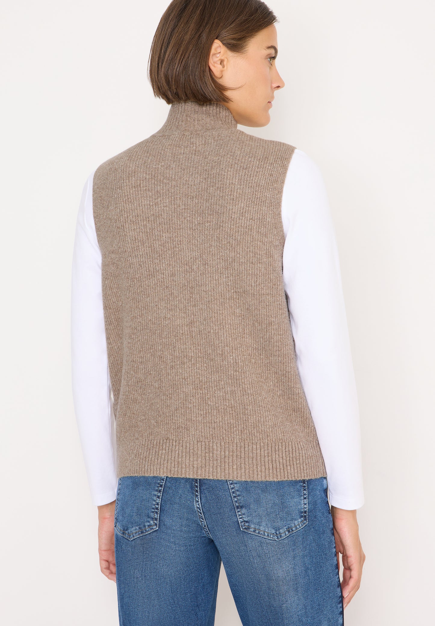 CECIL Weste mit Rippstruktur - Farbe: toffee cream melange