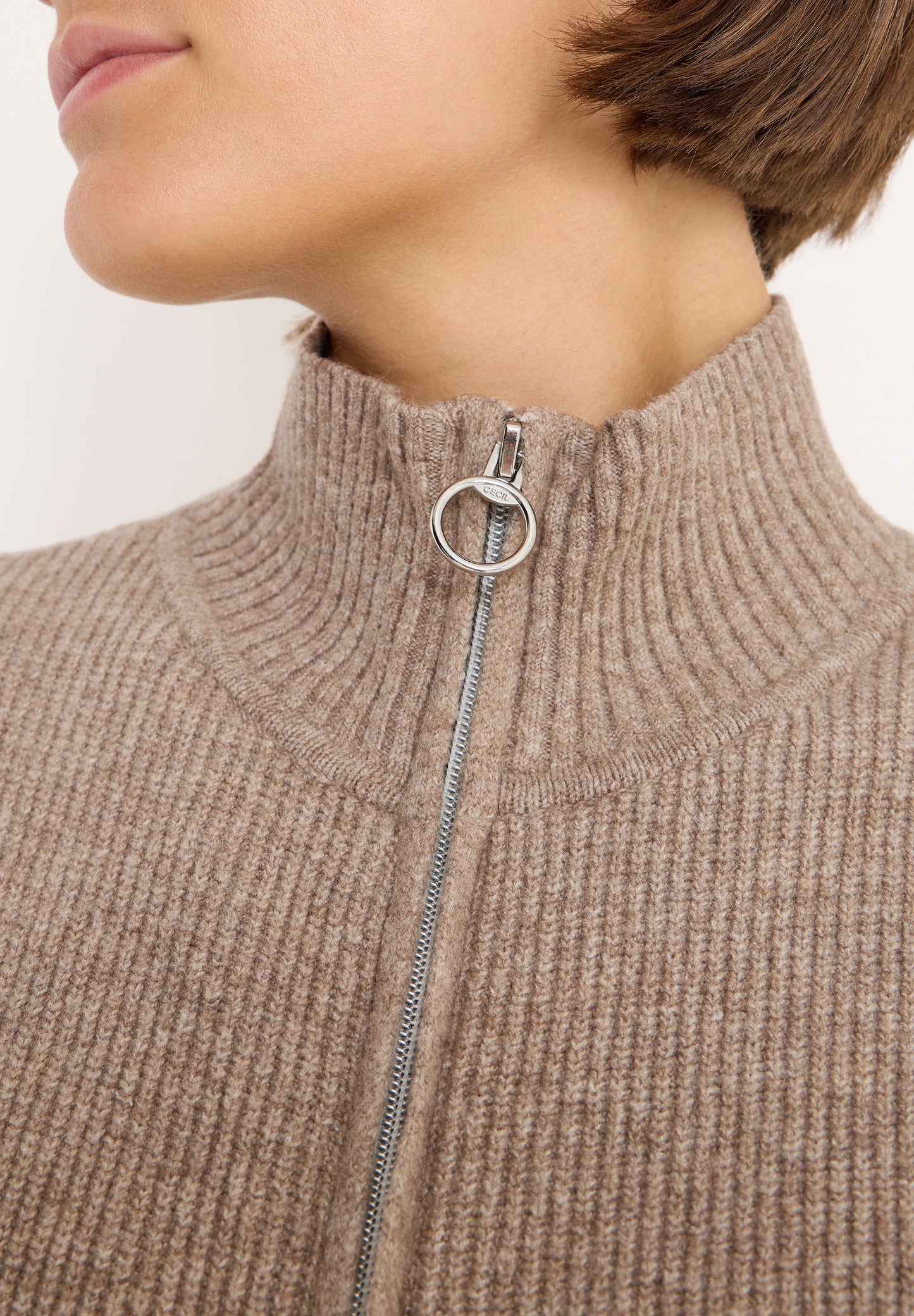 CECIL Weste mit Rippstruktur - Farbe: toffee cream melange