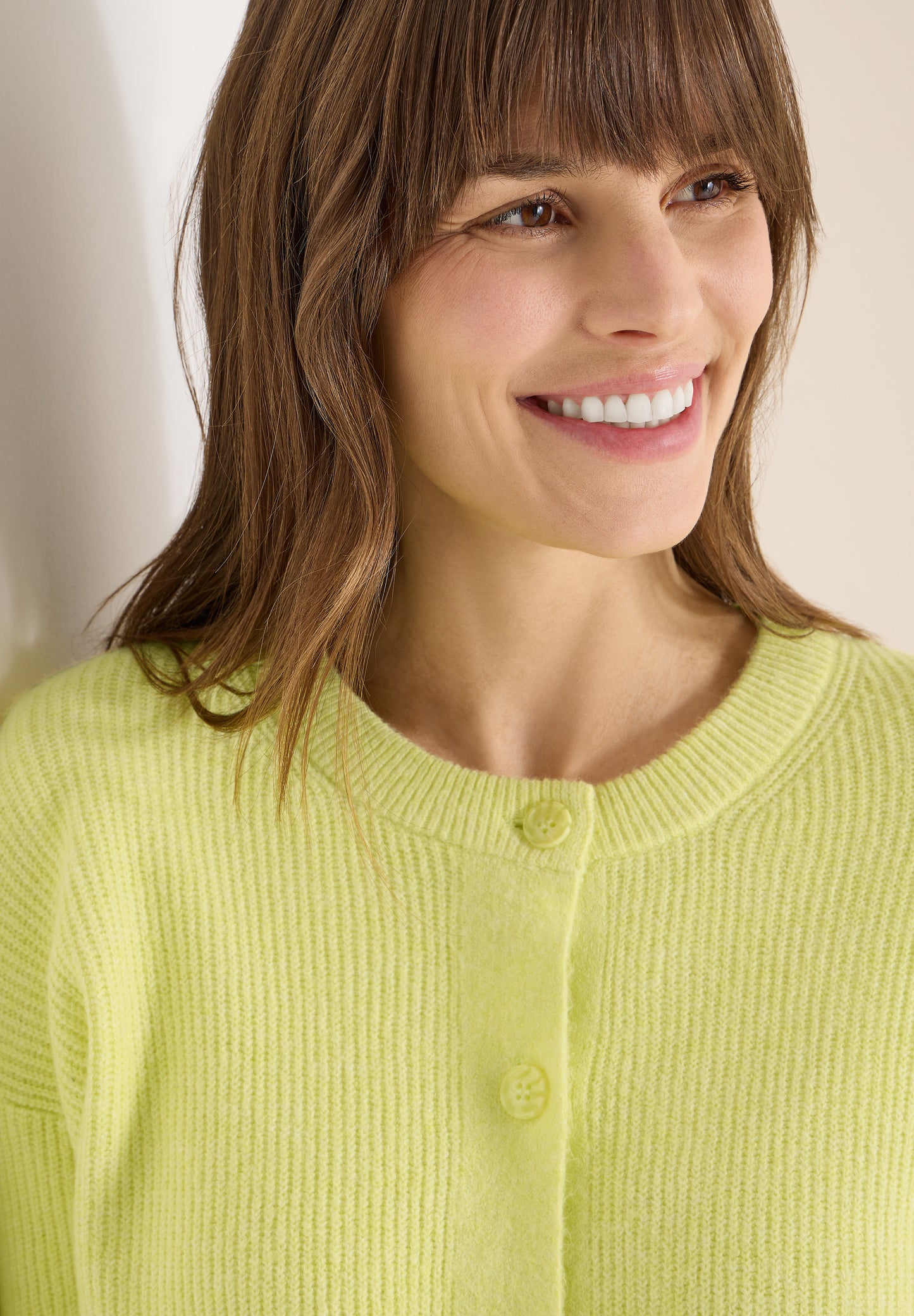 CECIL - Kurzer Cardigan - Farbe: iced yellow melange