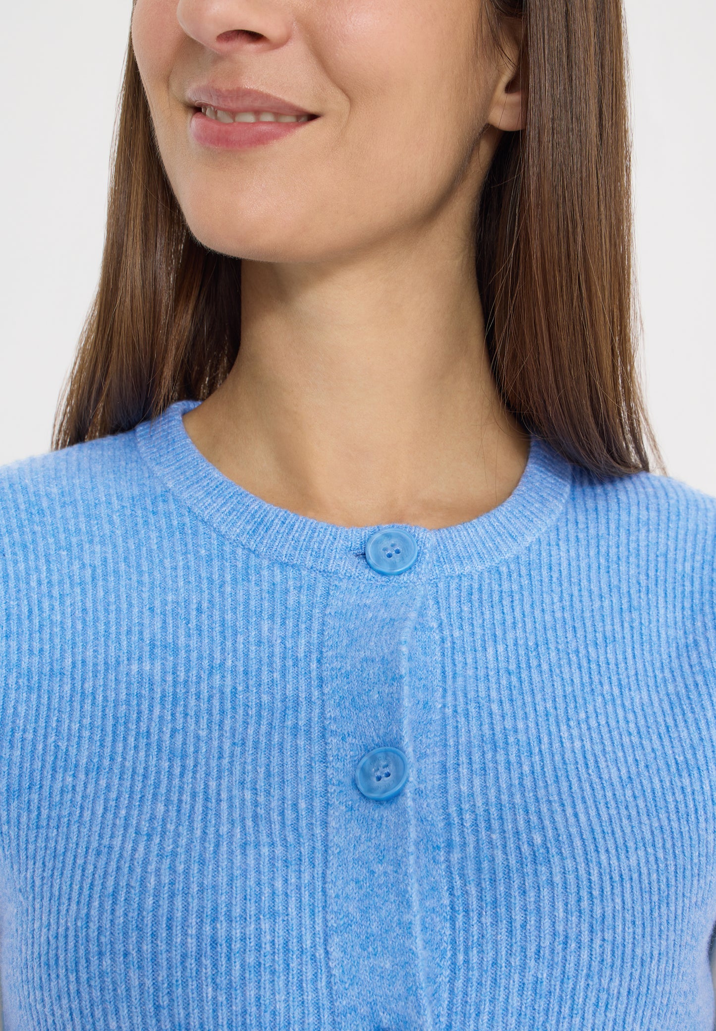 CECIL - Rippstruktur Weste - Farbe: fountain blue melange