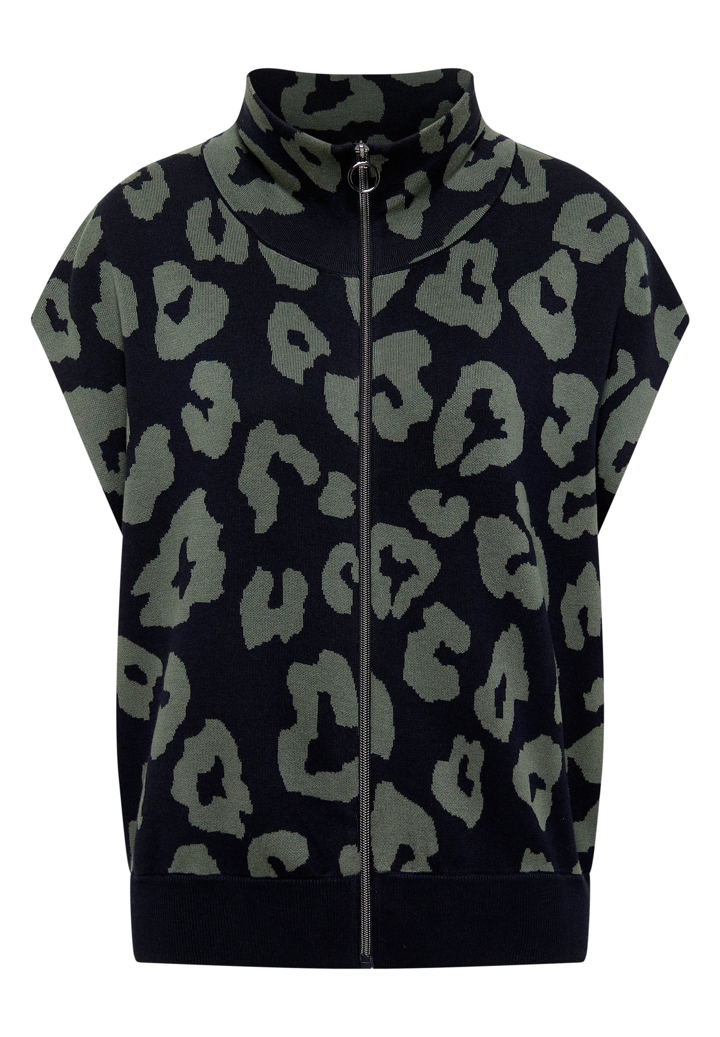 CECIL - Doubleface Weste mit Kragen und Zipper - Farbe: urban dark blue