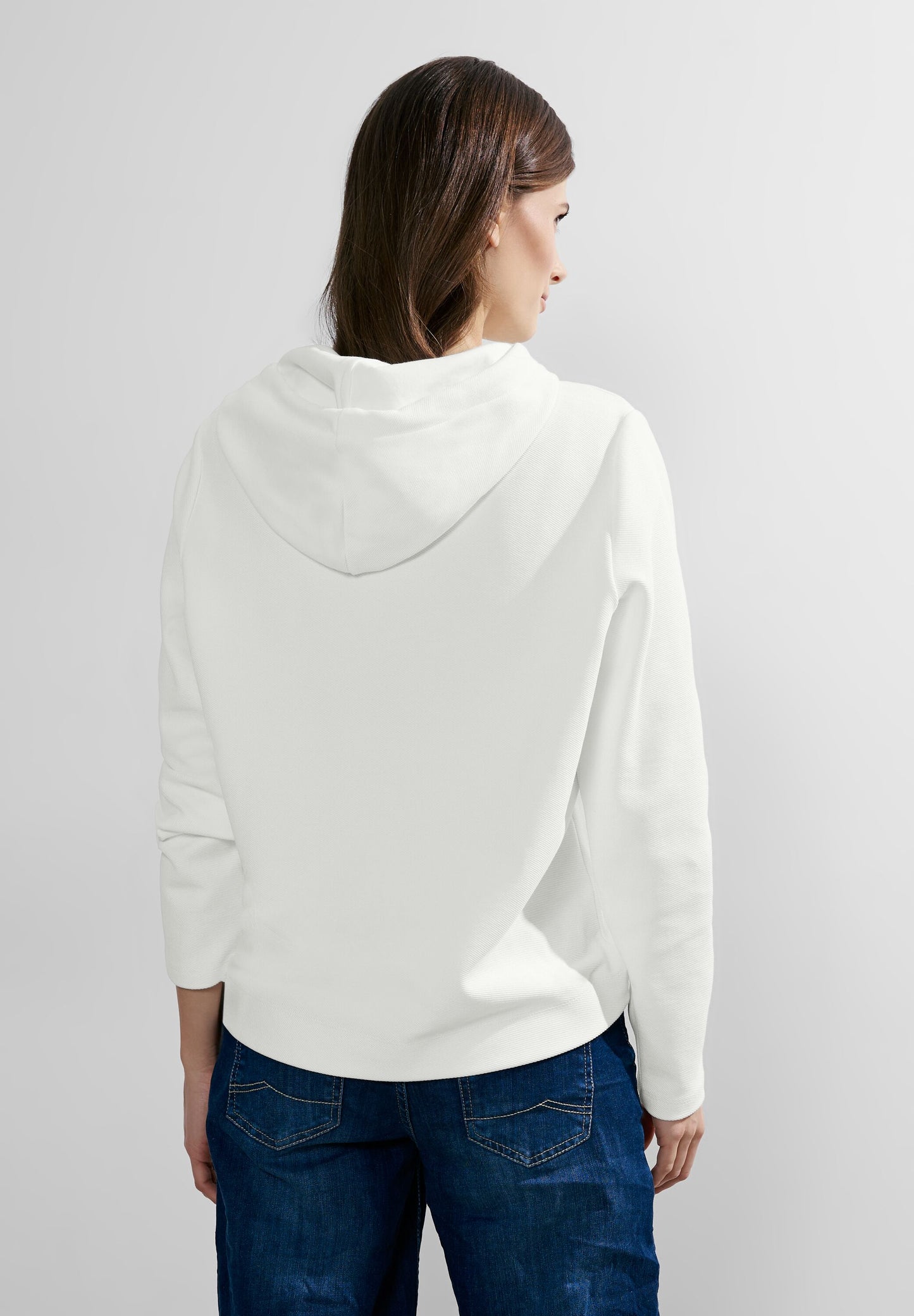 CECIL - Struktur Sweatshirt - vanilla white