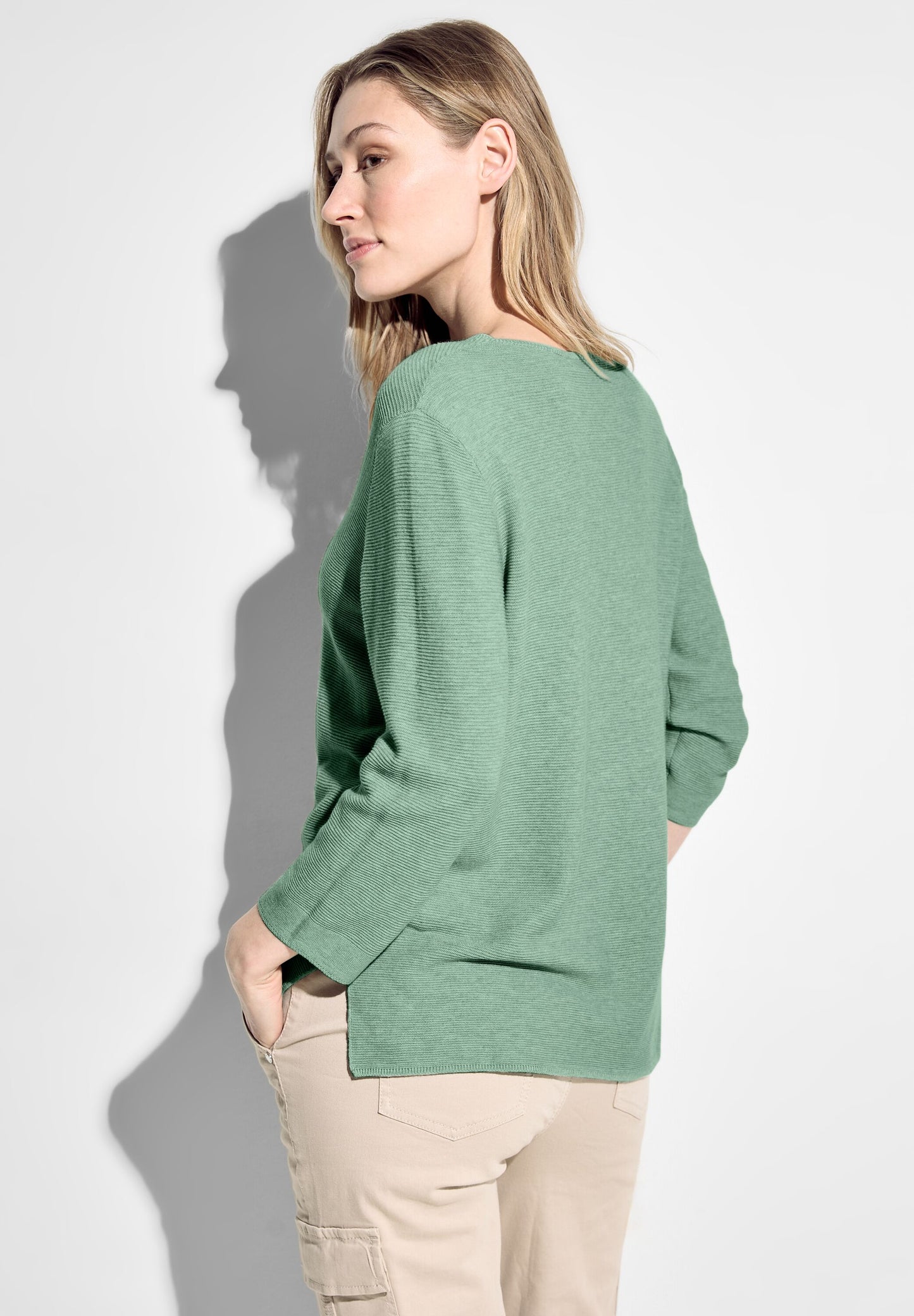 CECIL - Pullover mit V-Ausschnitt - grün