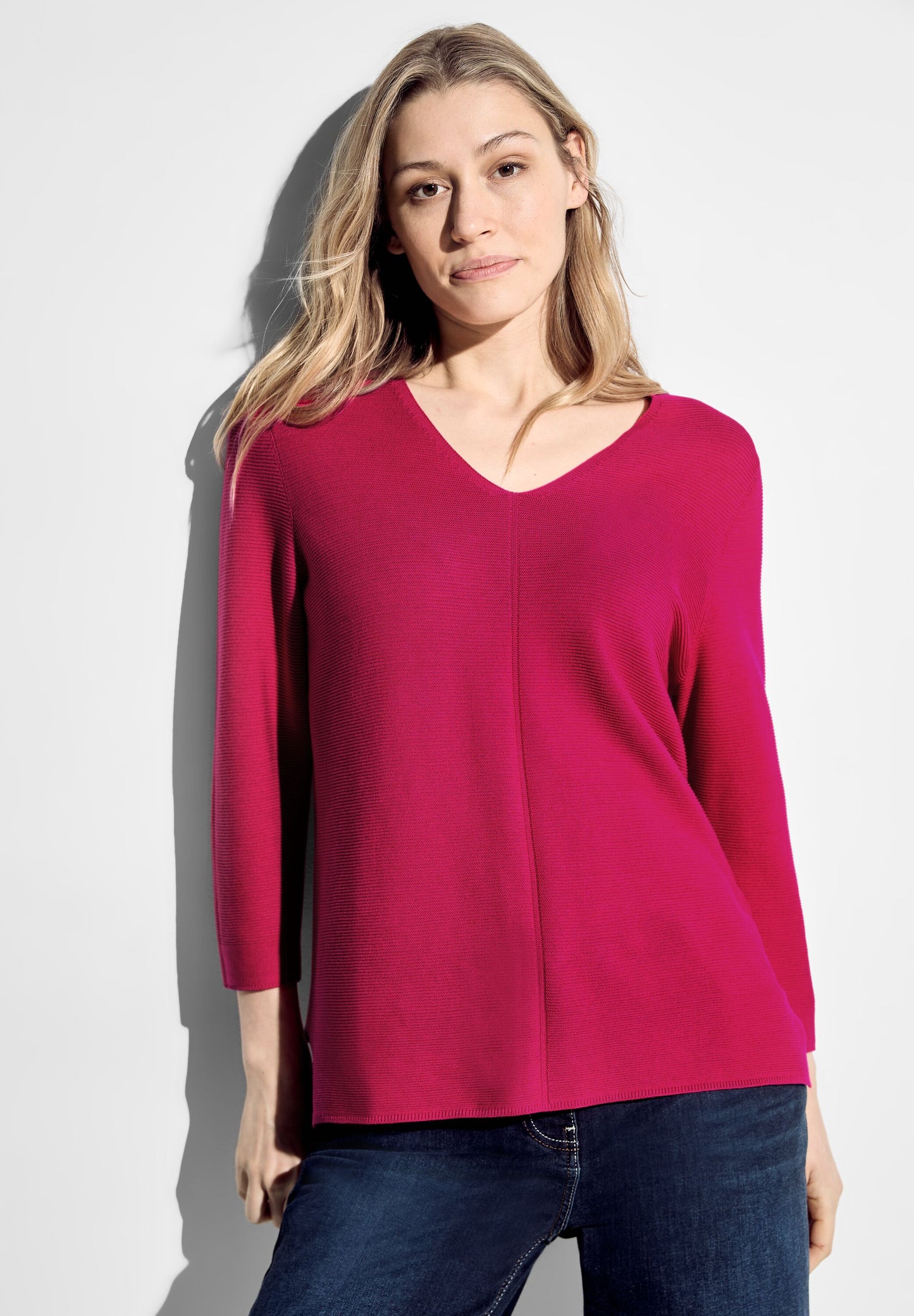 CECIL - Pullover mit V-Ausschnitt - pink