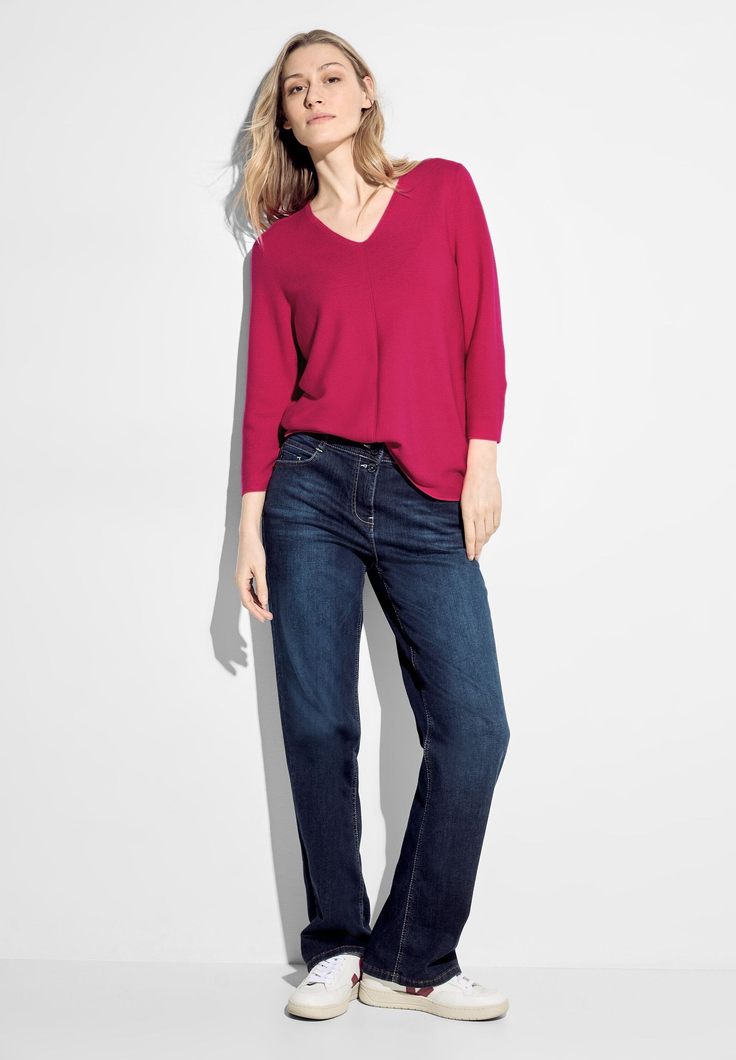 CECIL - Pullover mit V-Ausschnitt - pink