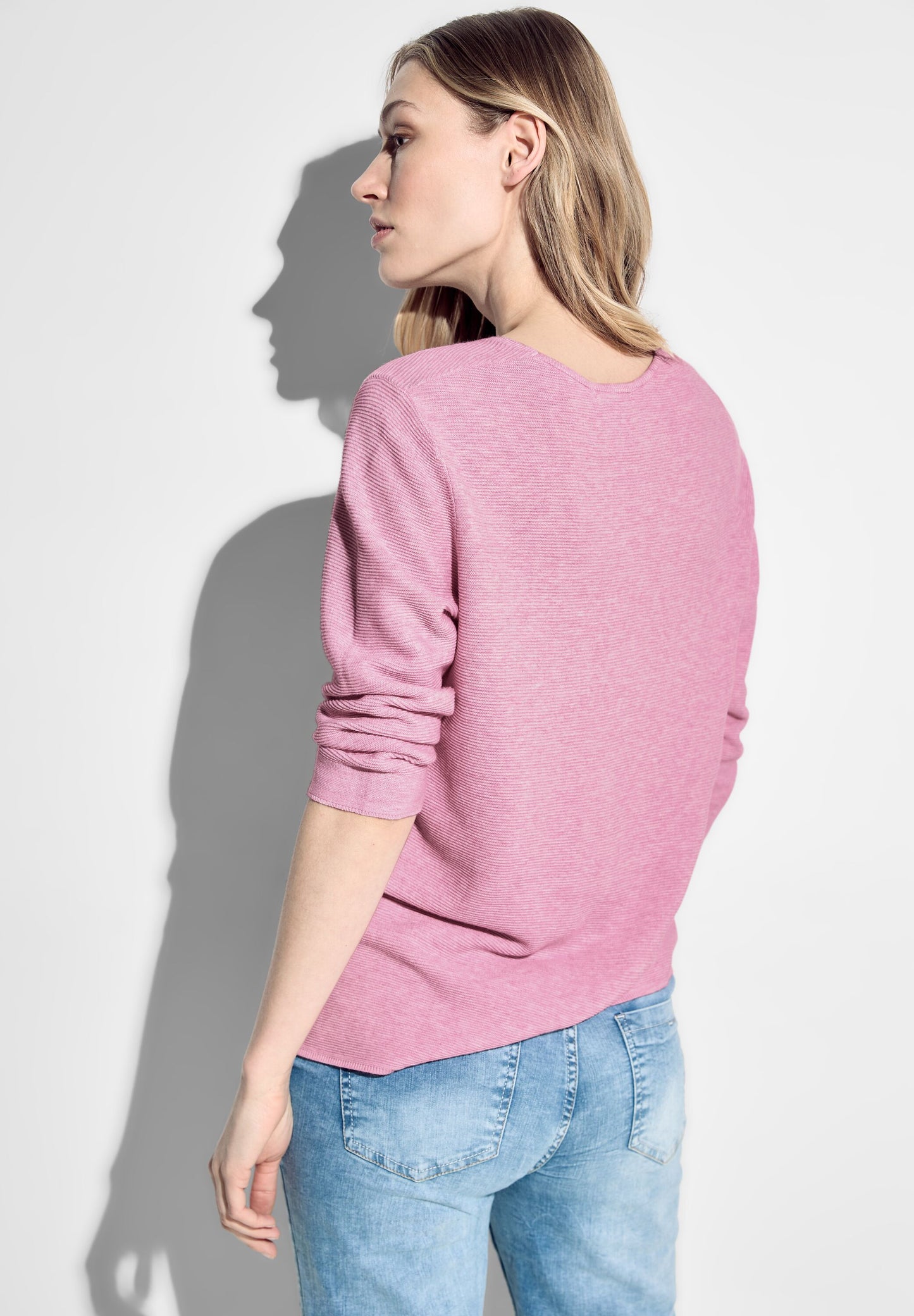 CECIL - Pullover mit V-Ausschnitt - rose melange