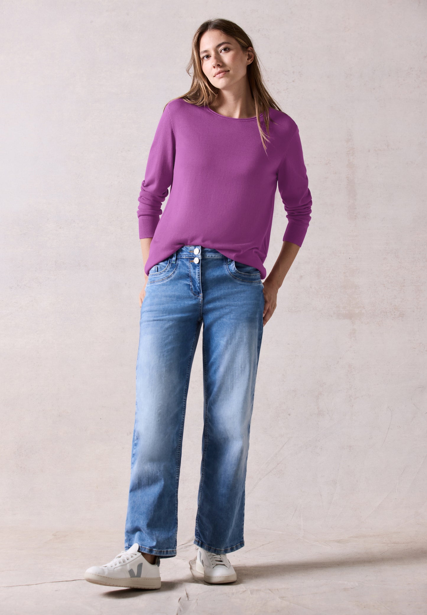 CECIL Feinstrickpullover - Farbe: iced violet