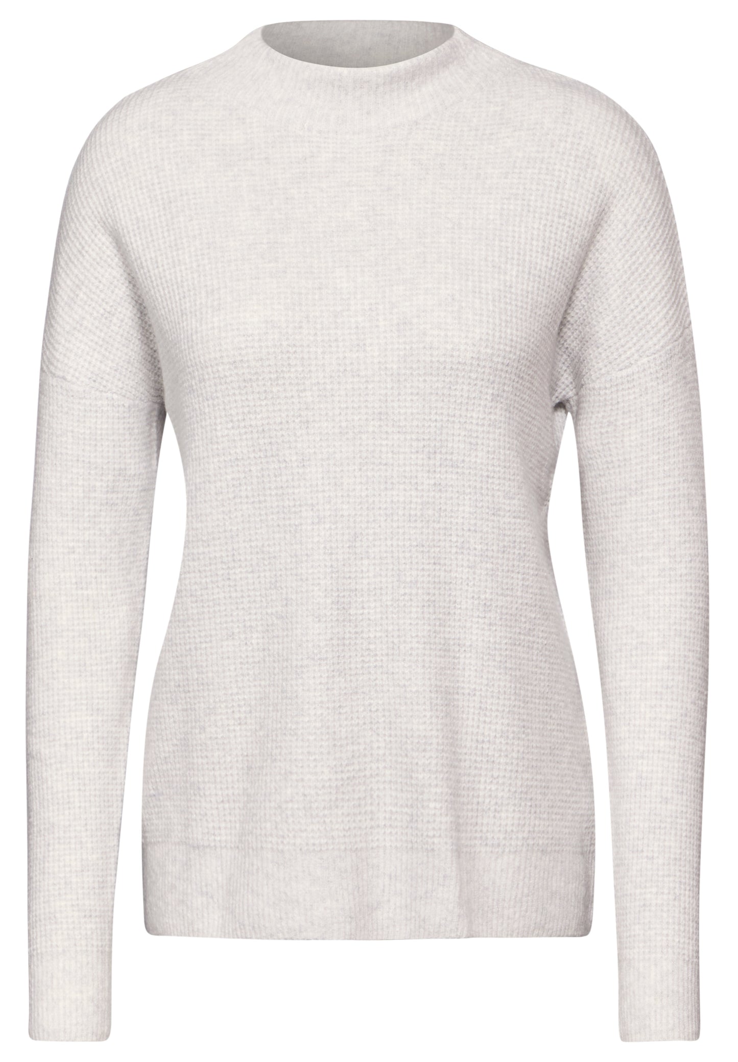 CECIL Damen Strukturpullover – Farbe: soft silber melange