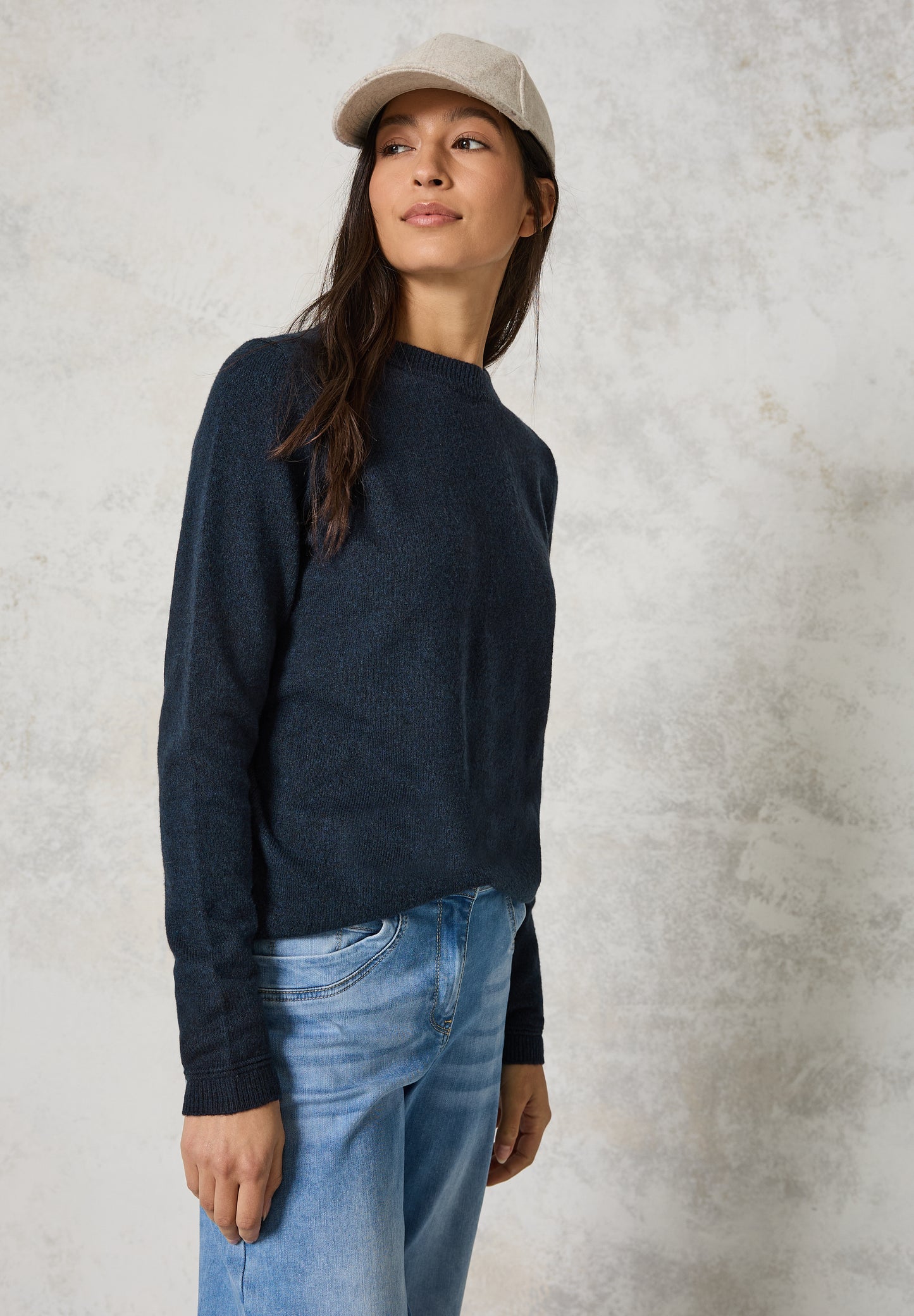 CECIL Feinstrickpullover – Farbe: deep petrol melange