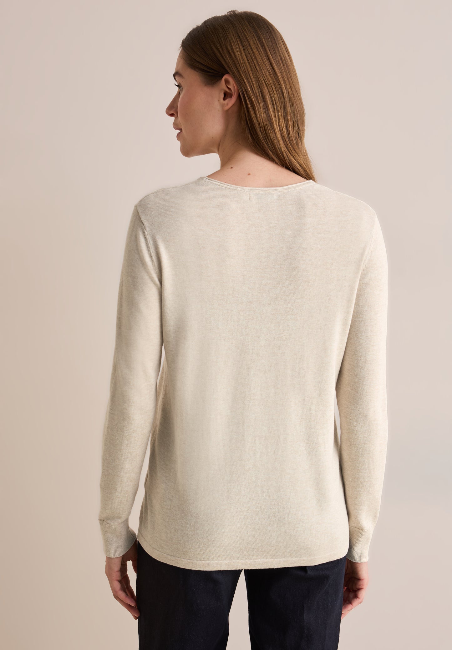 CECIL Pullover Feinstrick - Farbe: desert beige melange