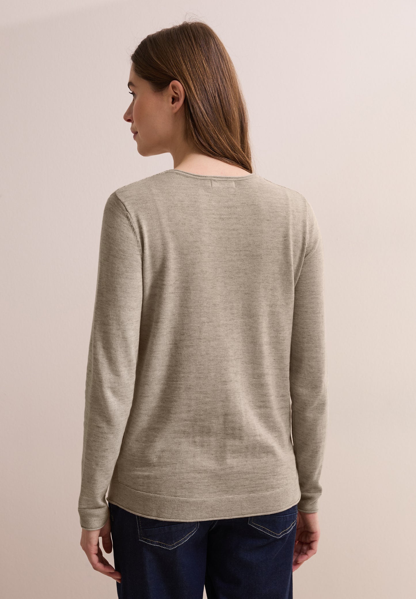 CECIL Pullover mit Struktur - Farbe: beige