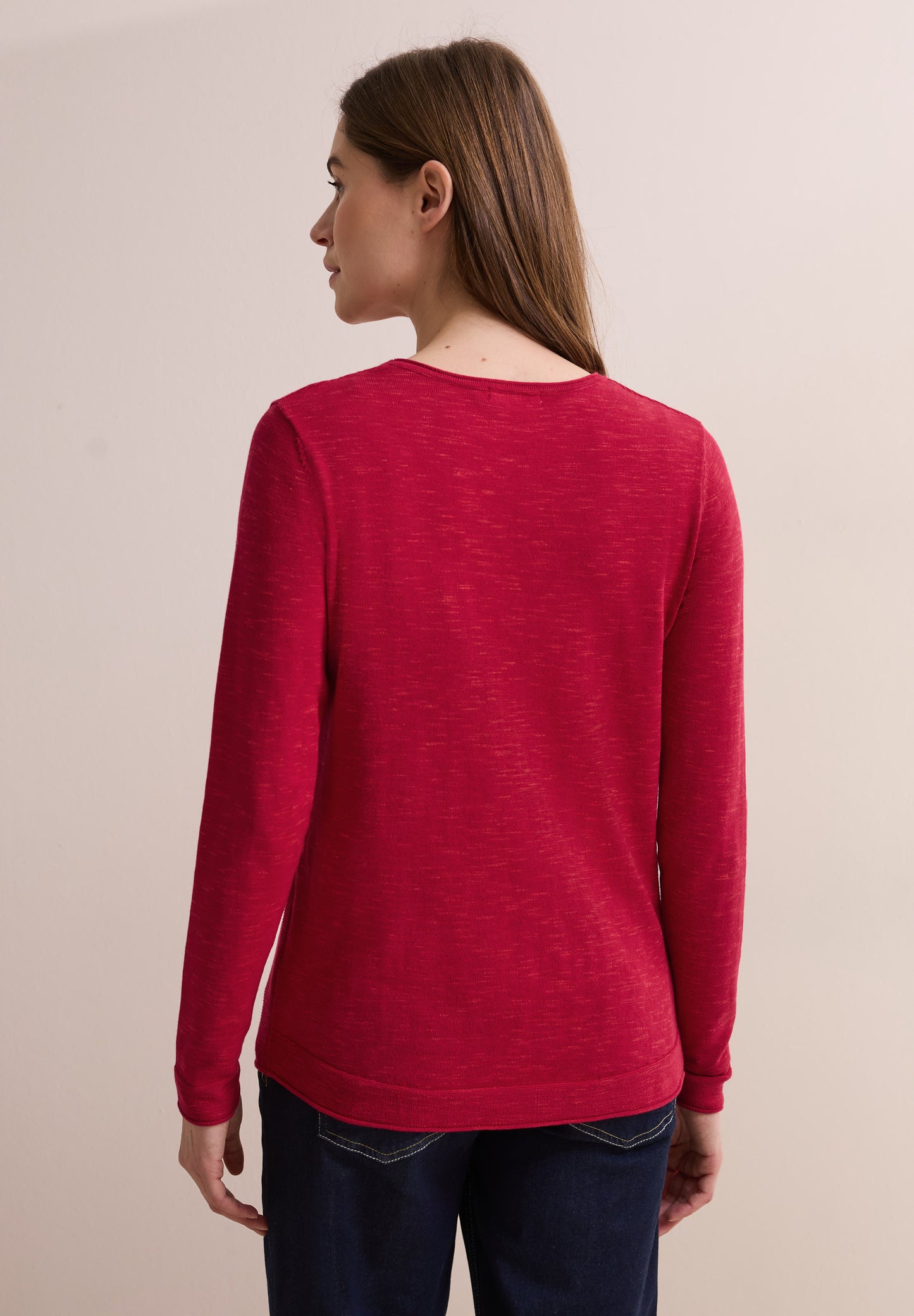 CECIL Strukturpullover - Farbe: rot