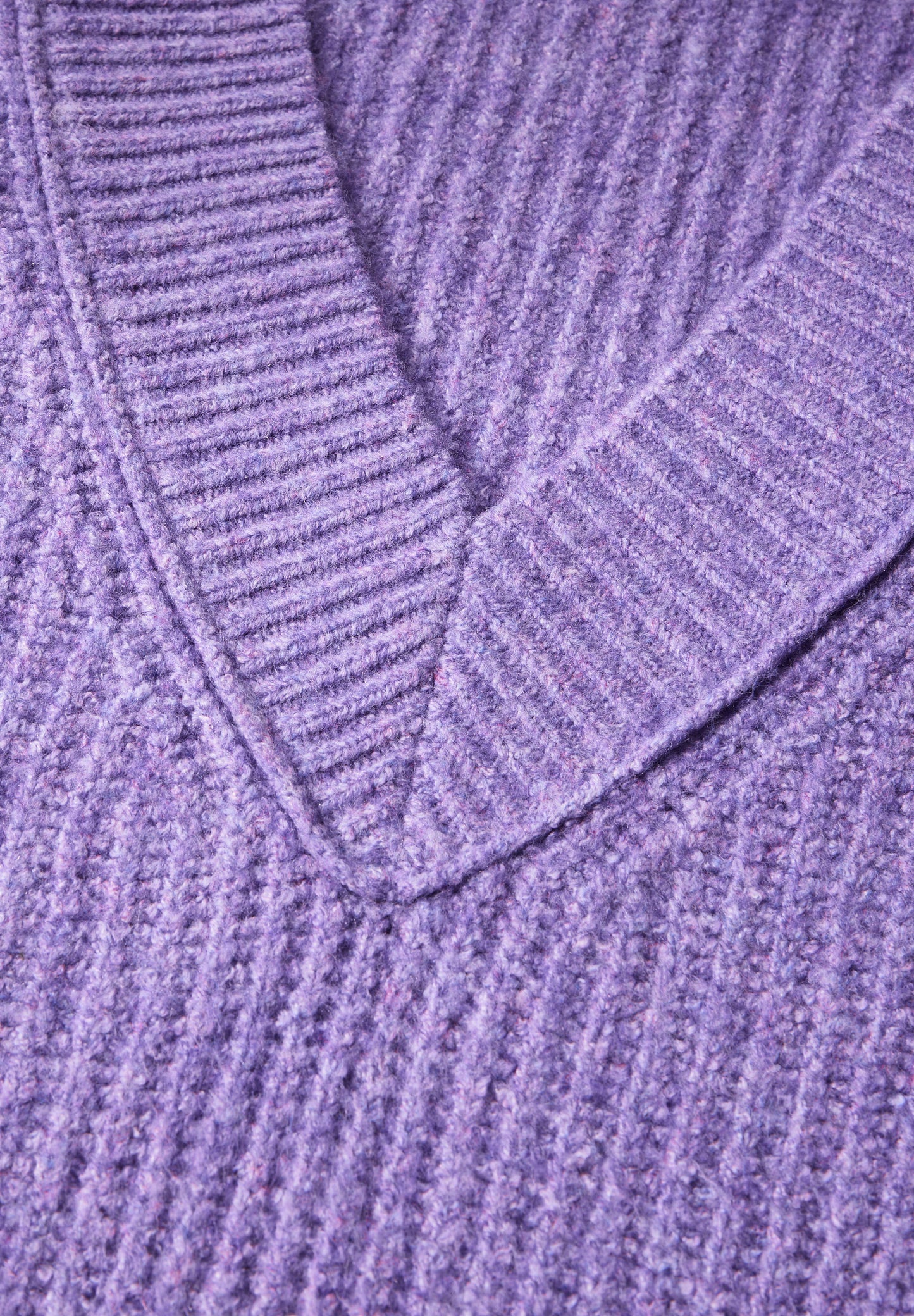 CECIL Pullover mit V-Ausschnitt - Farbe: gentle lilac melange