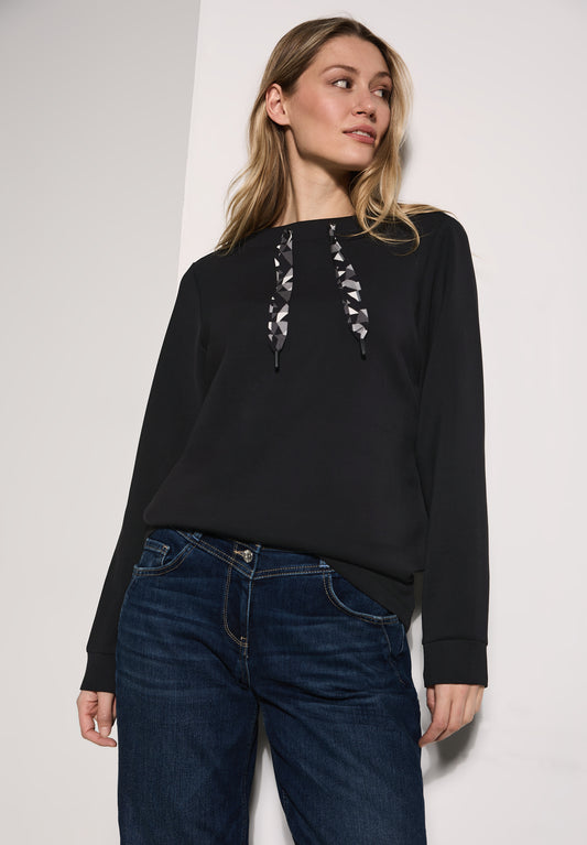 CECIL Modalmix Sweatshirt - Farbe: Black