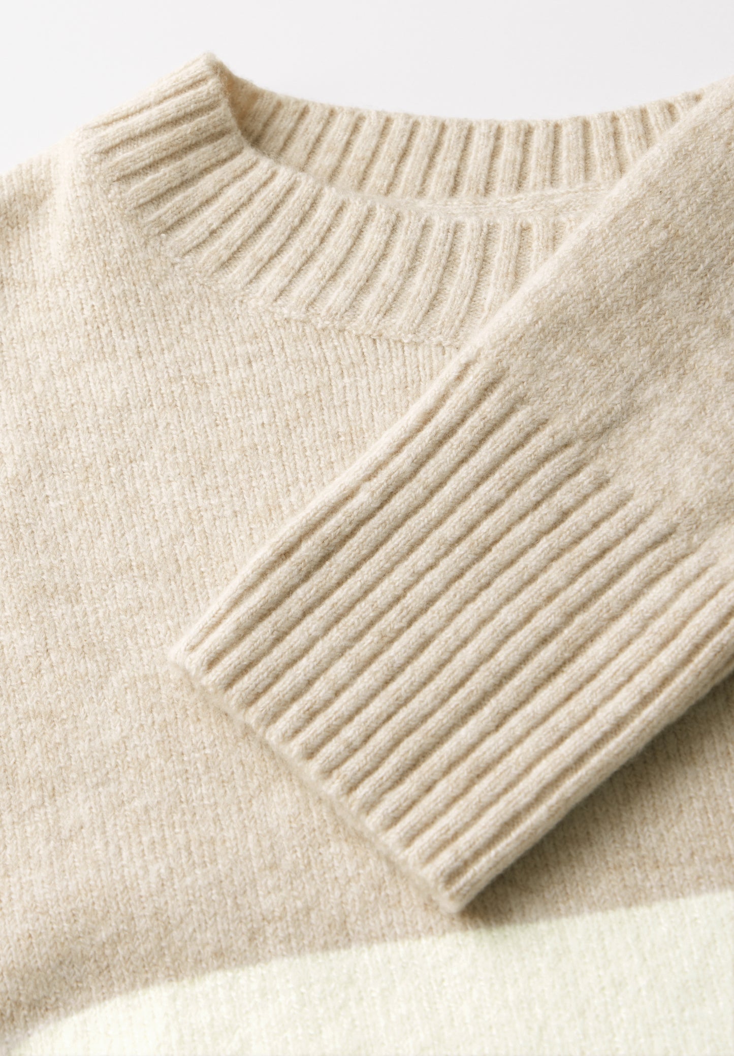 CECIL Colorblock Pullover - Farbe: desert beige melange