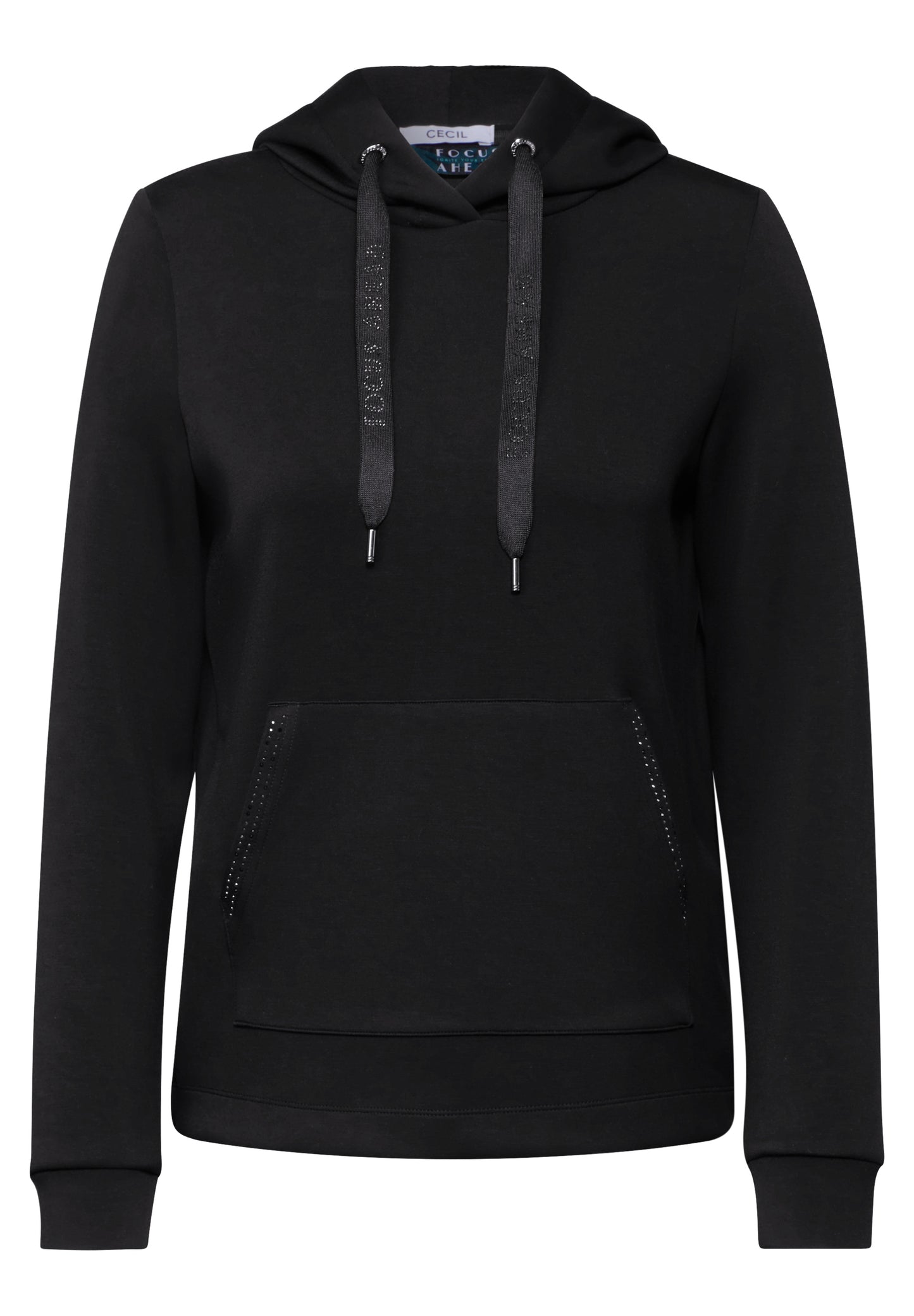 CECIL Hoodie mit Glitzerdetails - Farbe: Black