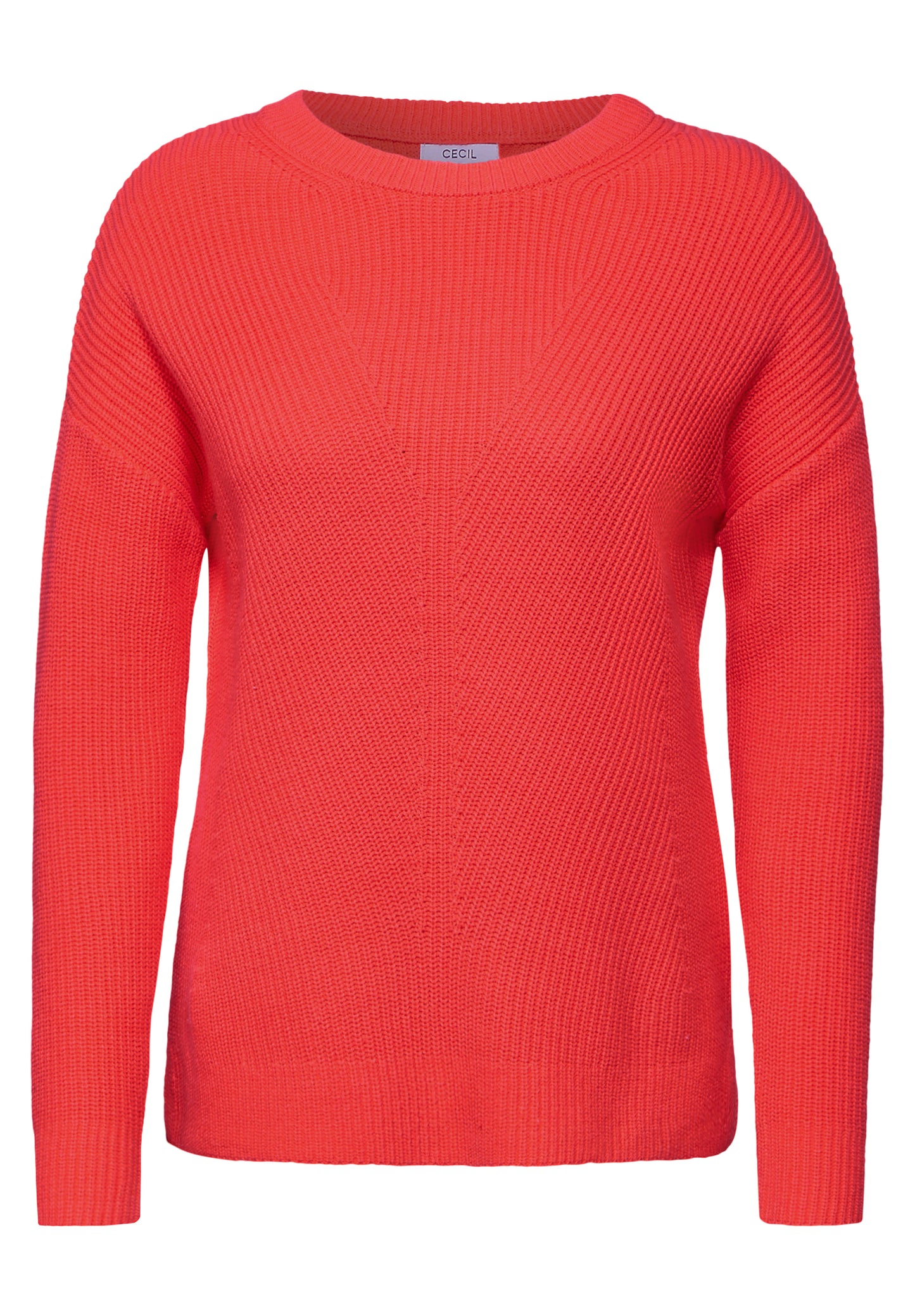 CECIL Damen Pullover mit Struktur in Orange