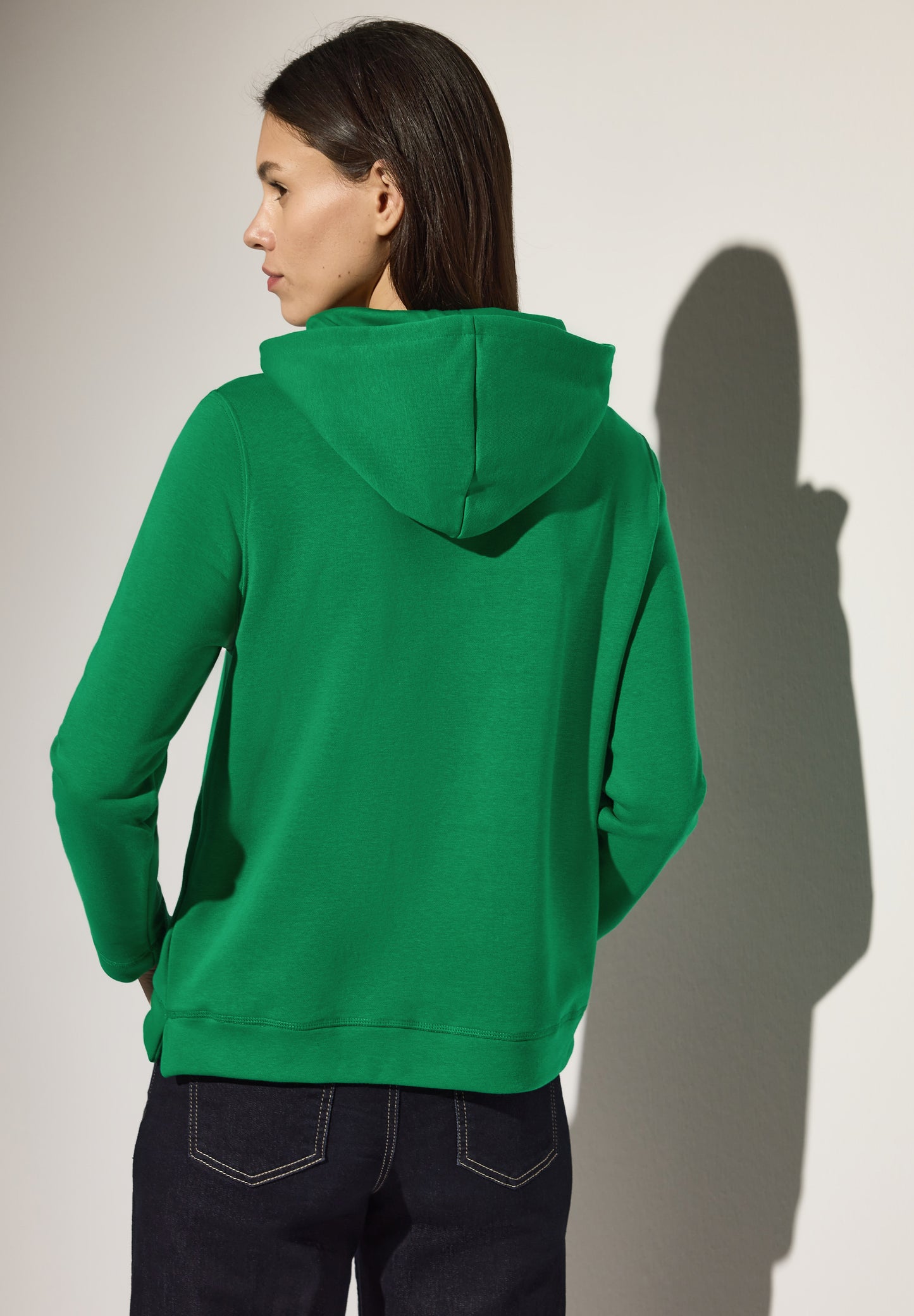 CECIL Basic Hoodie - Farbe: garden green