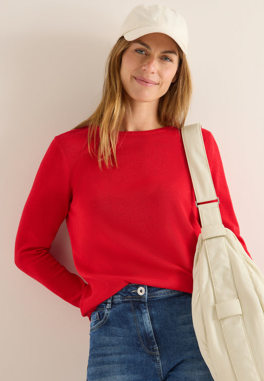 CECIL Basic Pullover - Farbe: fiery red