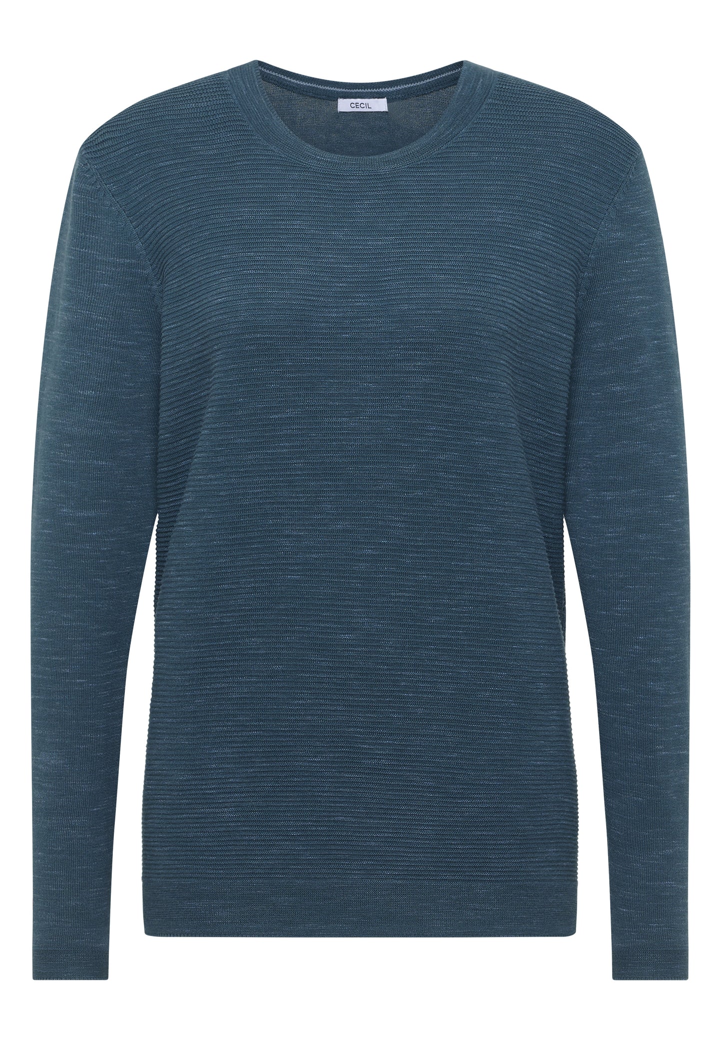 CECIL Strukturpullover - Farbe: teal blue heather melange