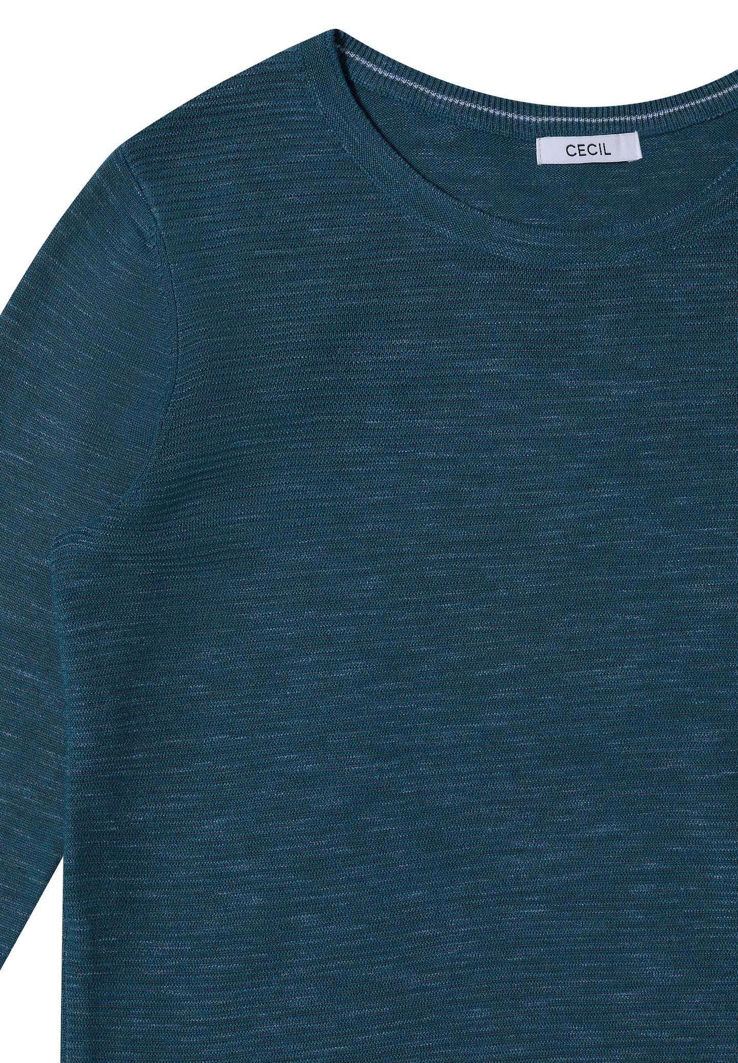 CECIL Strukturpullover - Farbe: teal blue heather melange