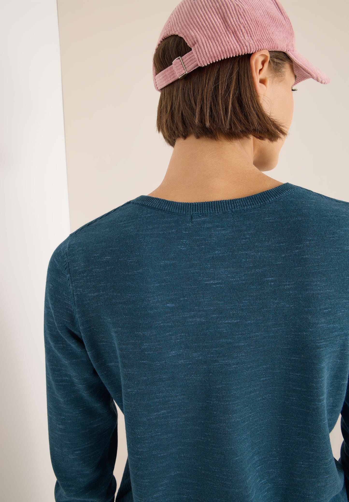 CECIL Strukturpullover - Farbe: teal blue heather melange