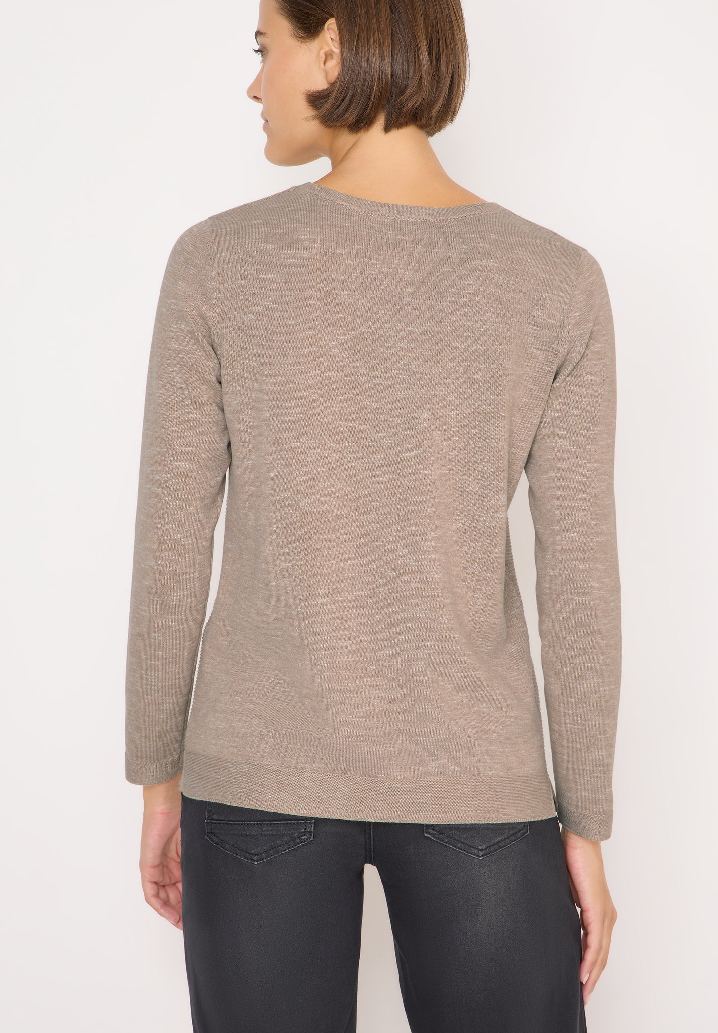 CECIL Strukturpullover - Farbe: toffee cream heather melange