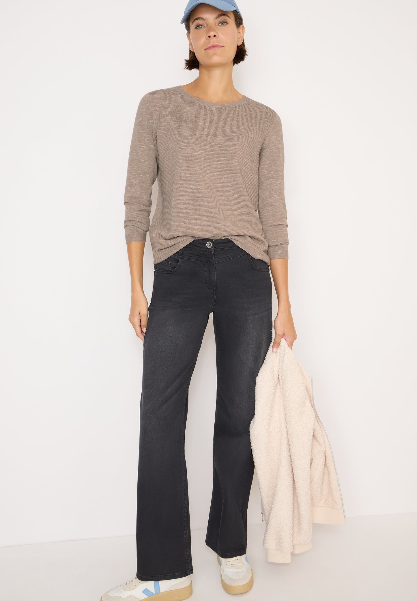 CECIL Strukturpullover - Farbe: toffee cream heather melange
