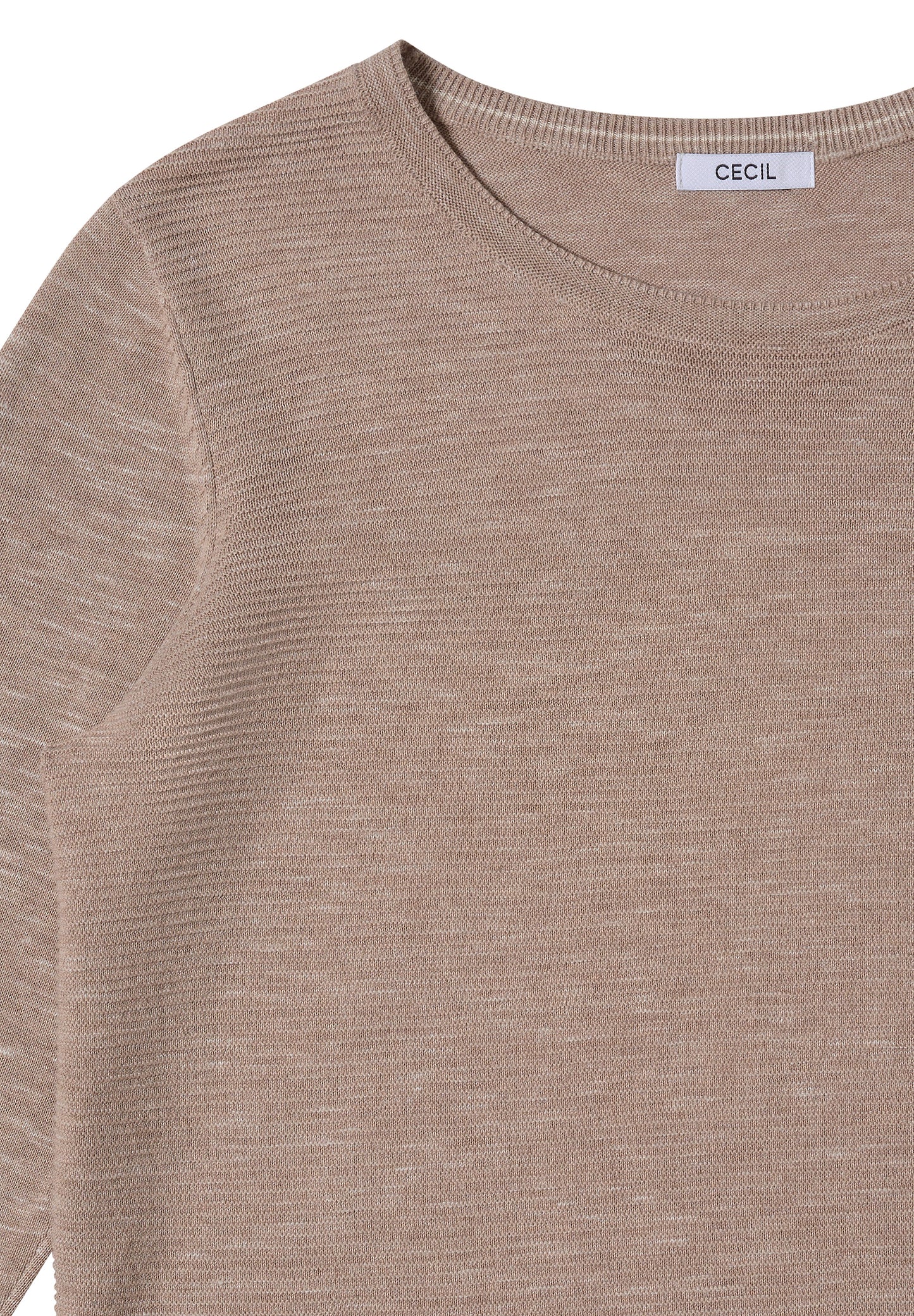 CECIL Strukturpullover - Farbe: toffee cream heather melange