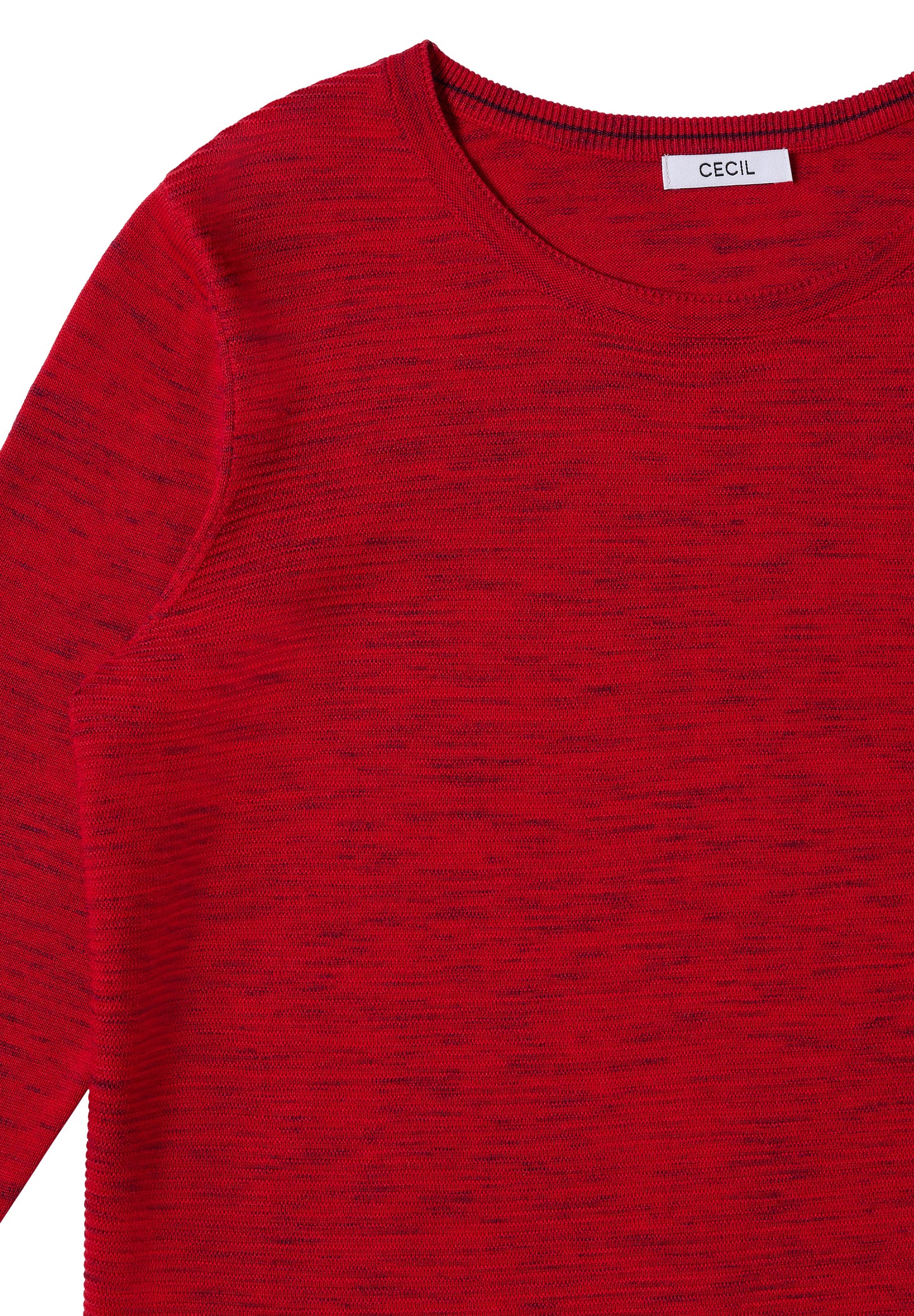 CECIL Strukturpullover - Farbe: fiery red heather melange