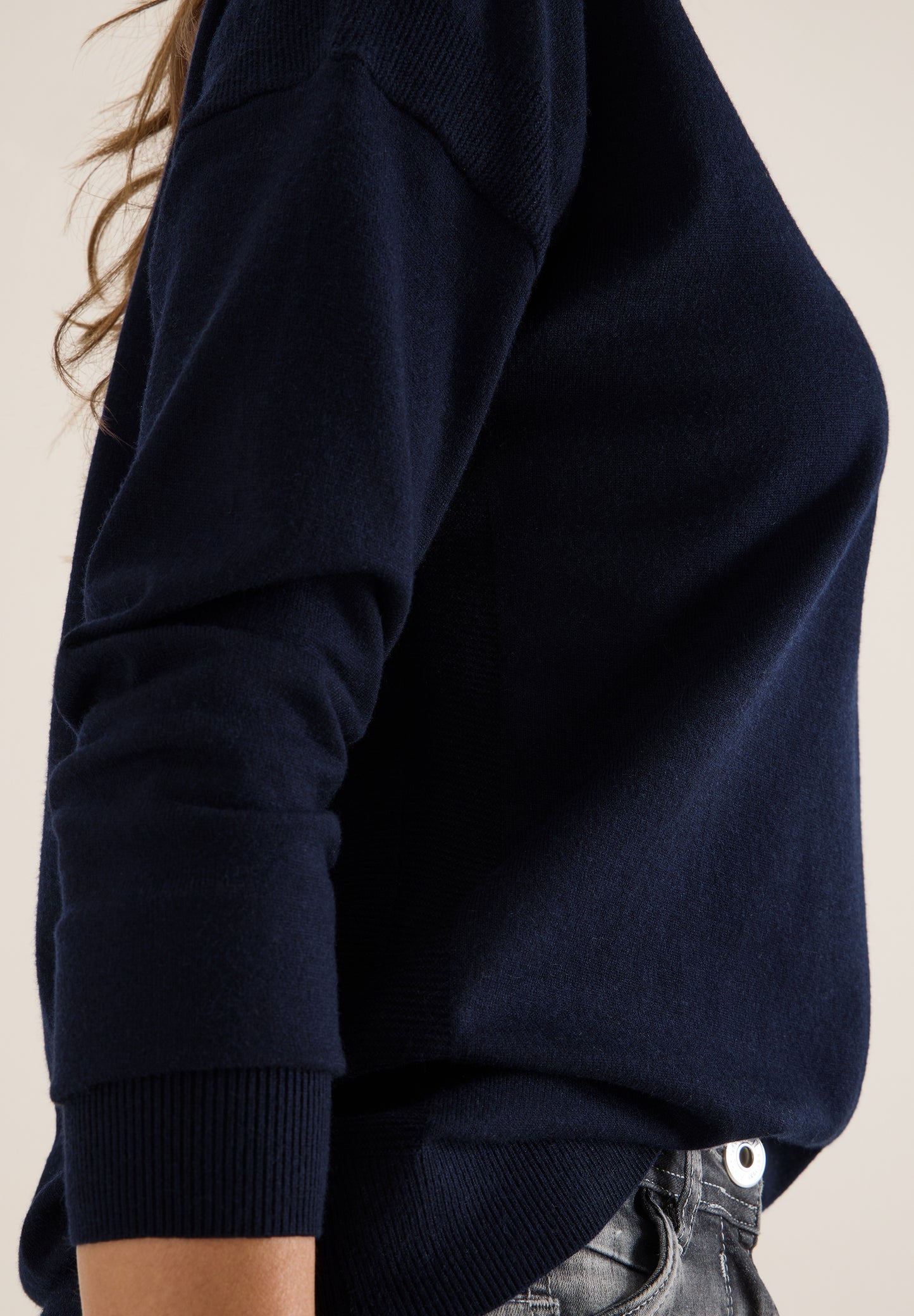 CECIL Pullover mit Strukturdetail - Farbe: urban dark blue