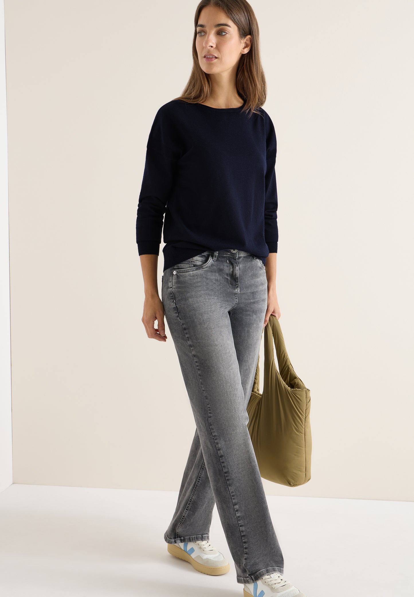 CECIL Pullover mit Strukturdetail - Farbe: urban dark blue