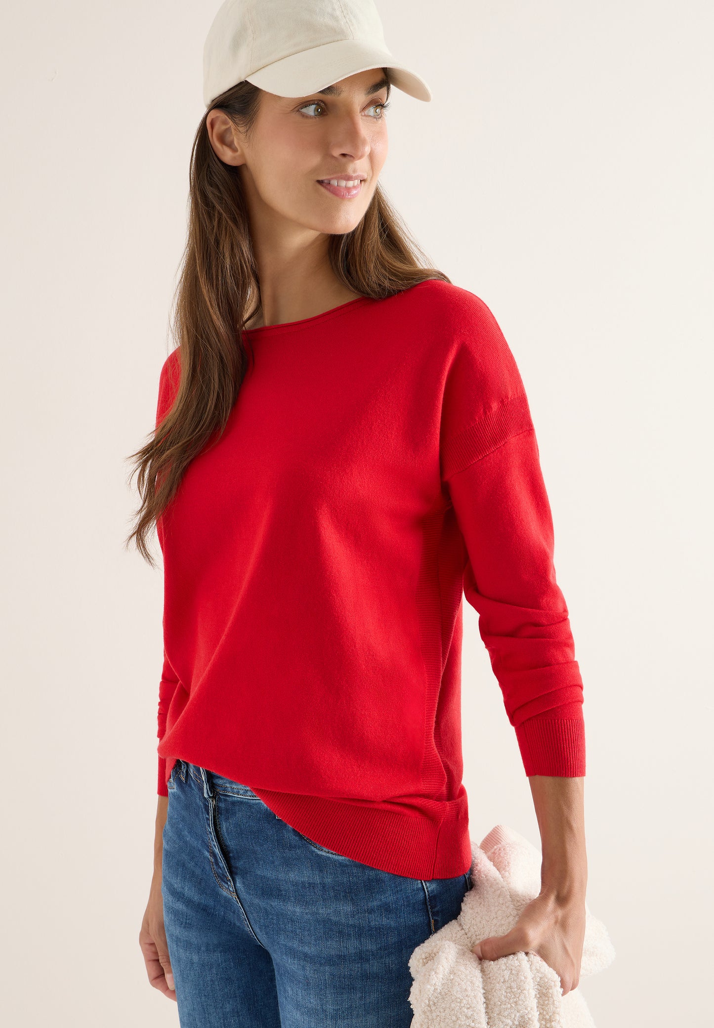 CECIL Pullover mit Strukturdetail - Farbe: fiery red