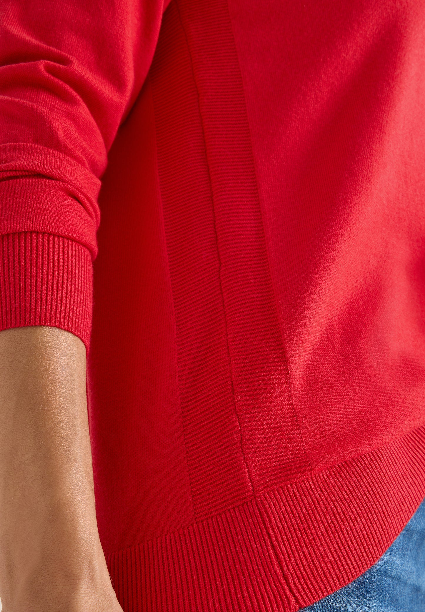 CECIL Pullover mit Strukturdetail - Farbe: fiery red