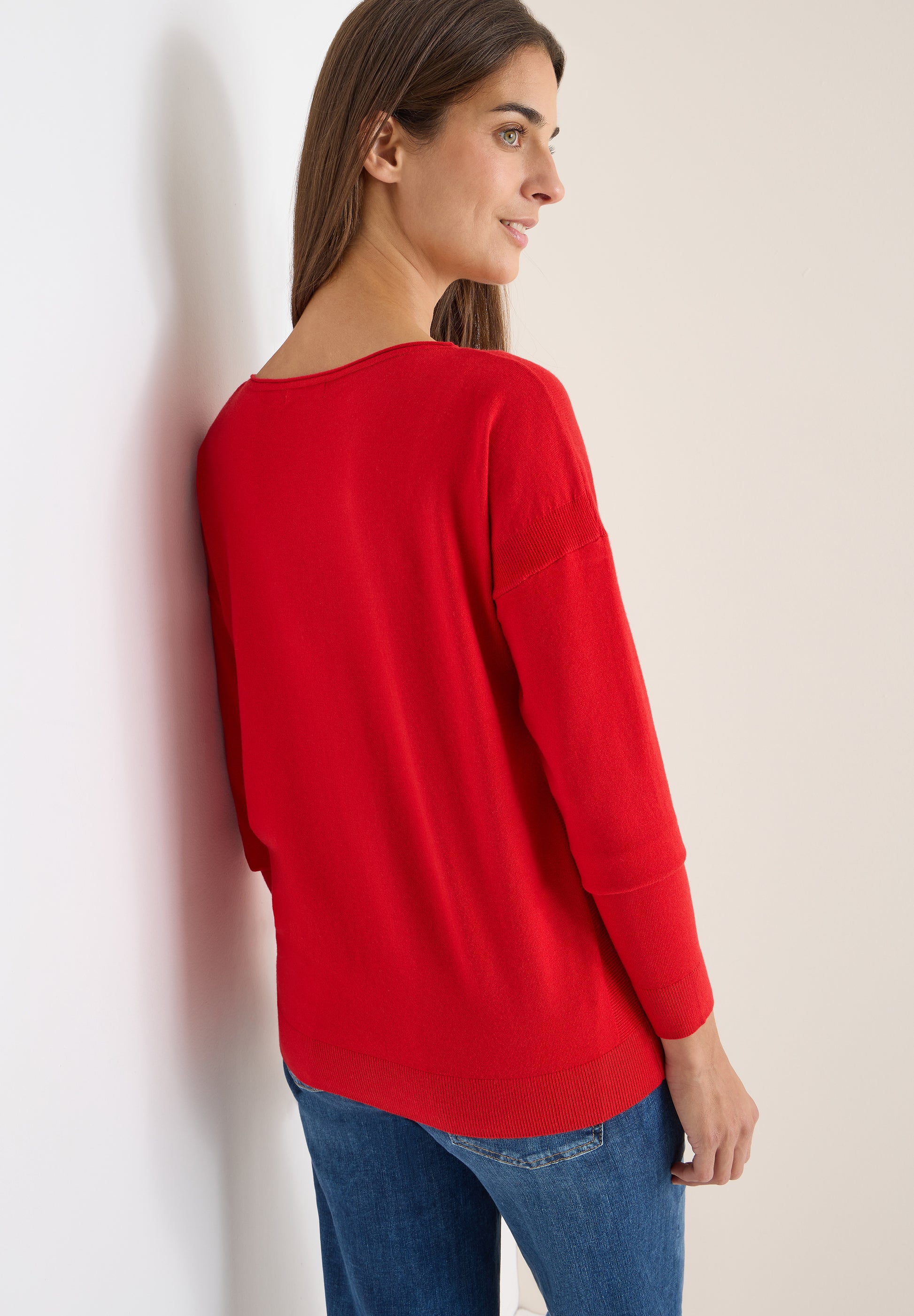 CECIL Pullover mit Strukturdetail – Fiery Red B303296 – TWISTY Mode