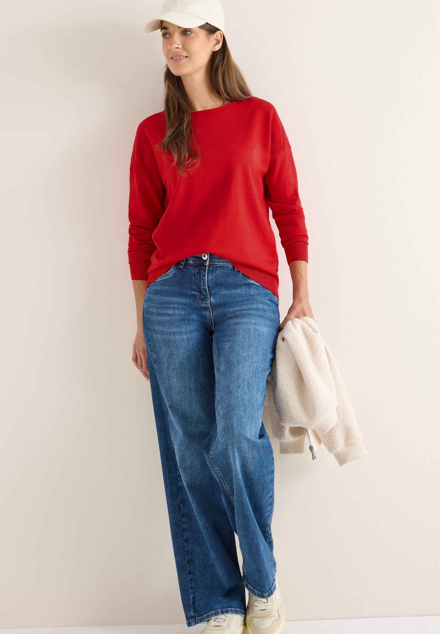 CECIL Pullover mit Strukturdetail - Farbe: fiery red