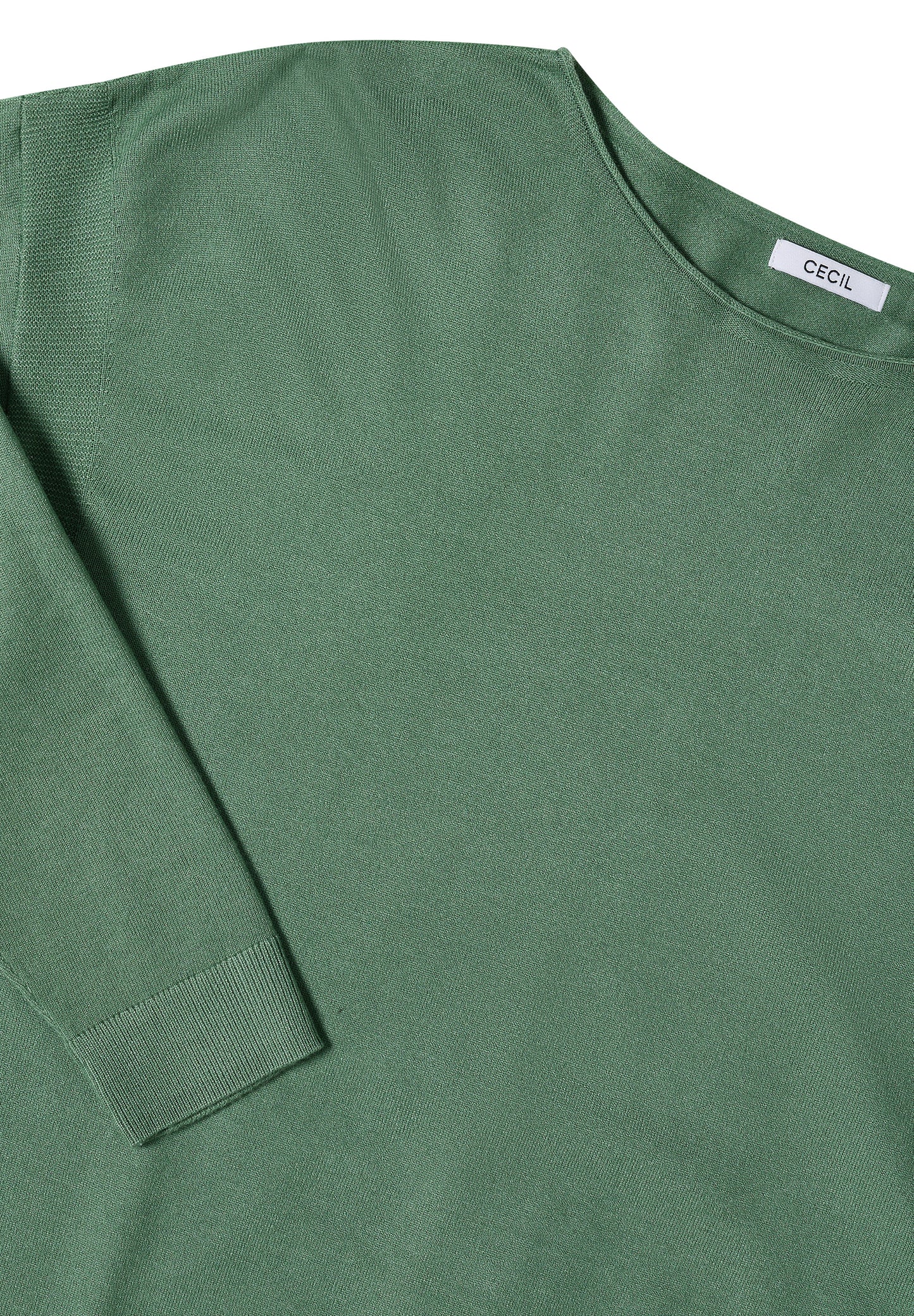 CECIL Pullover mit Strukturdetail - Farbe: highland green melange