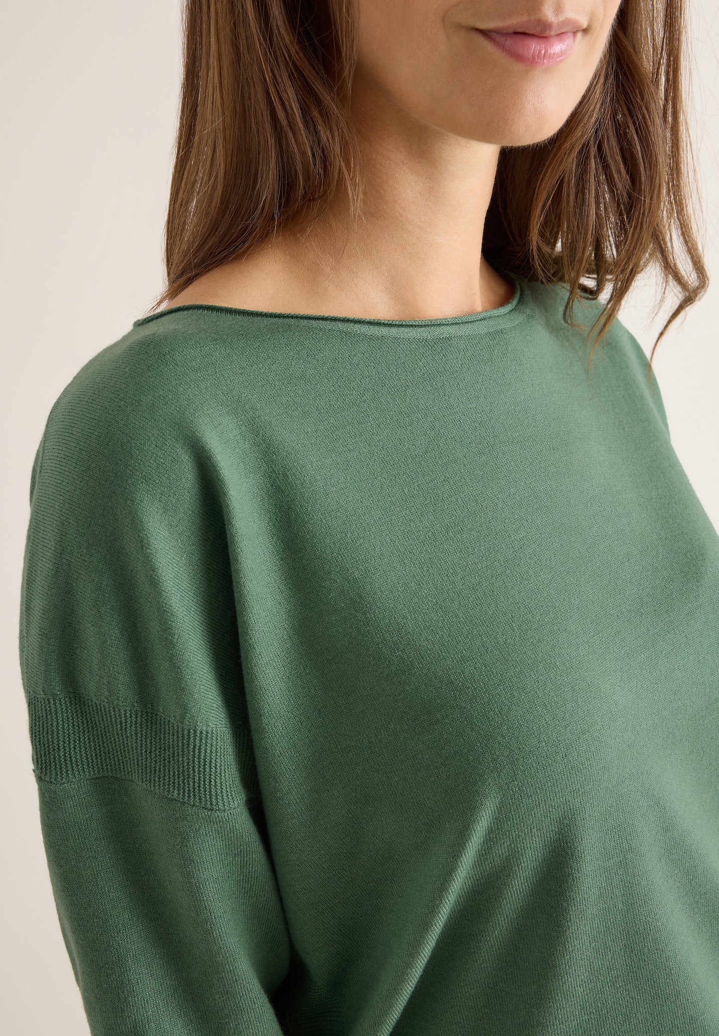 CECIL Pullover mit Strukturdetail - Farbe: highland green melange