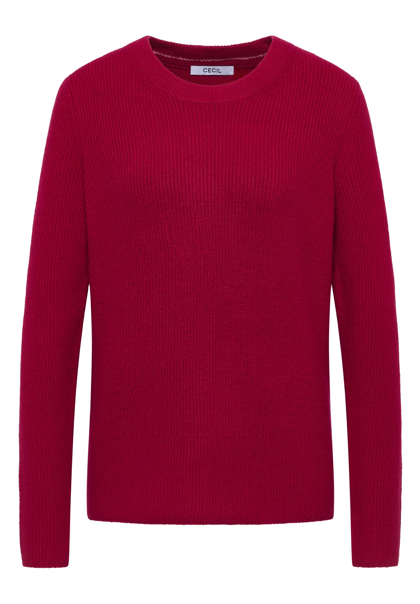 CECIL Pullover mit Strukturdetails - Farbe: beaujolais red