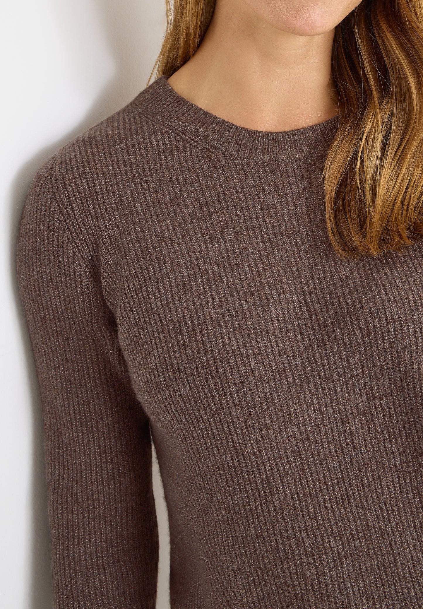 CECIL Pullover mit Strukturdetails - Farbe: mushroom taupe melange
